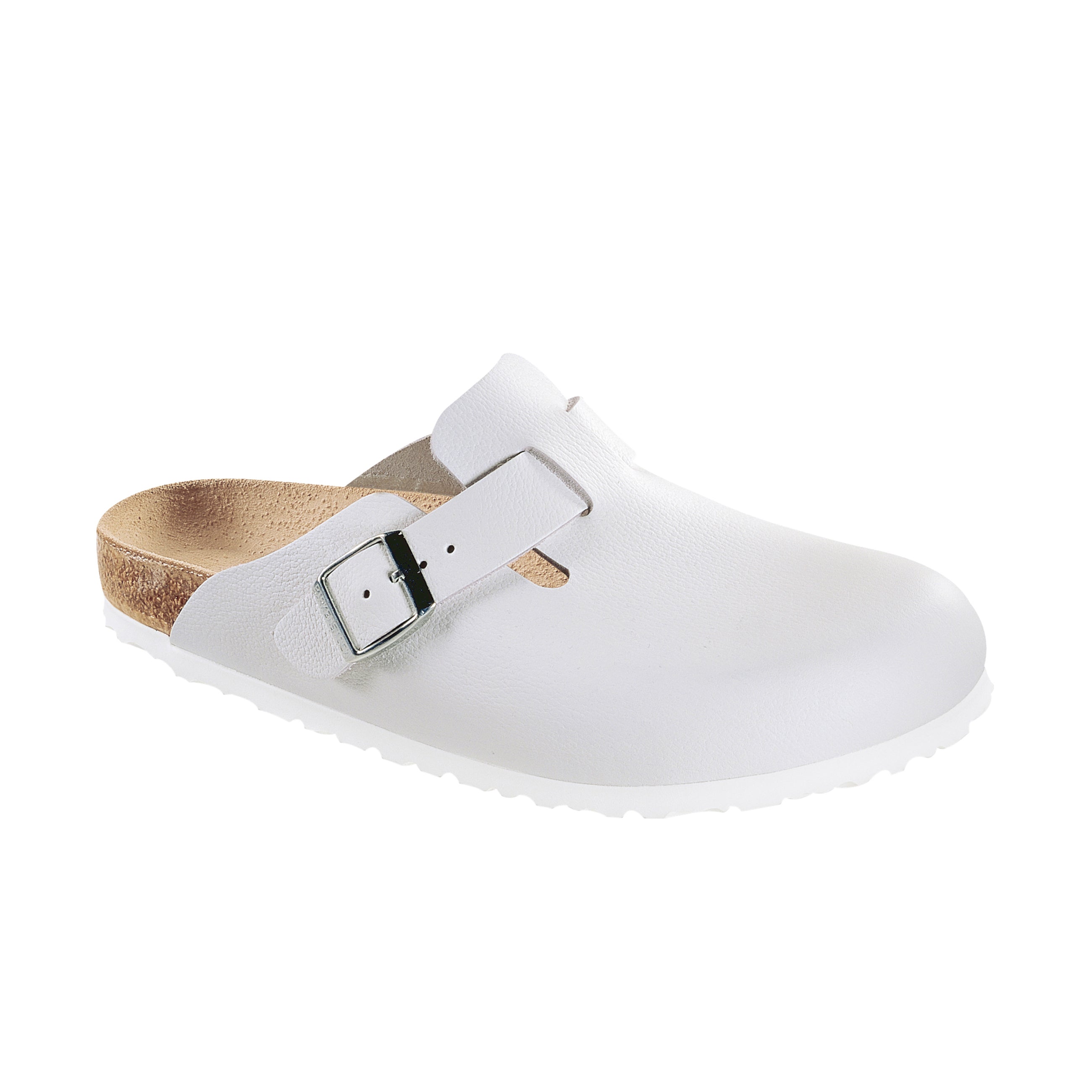 Birkenstock Boston White Natural Leather