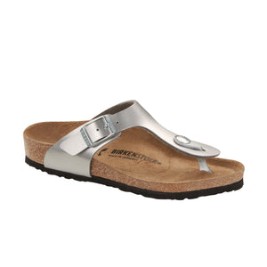 Birkenstock Gizeh Kids Metallic Silver Birko-Flor