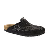 Birkenstock Boston Injected Rivets Black Suede Leather