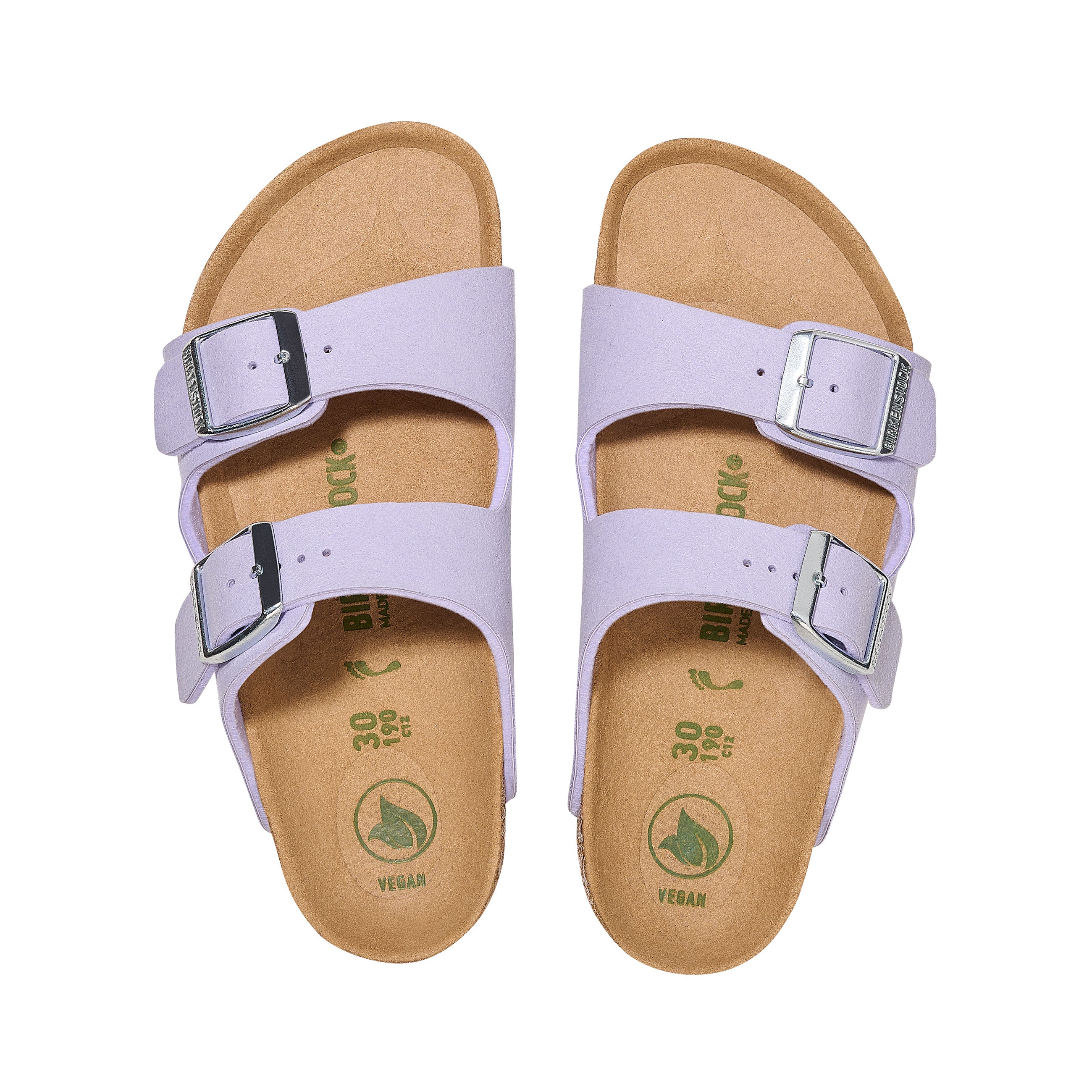 Birkenstock Arizona Kids Synthetic Soft Birki Vegan Purple Fog top  view