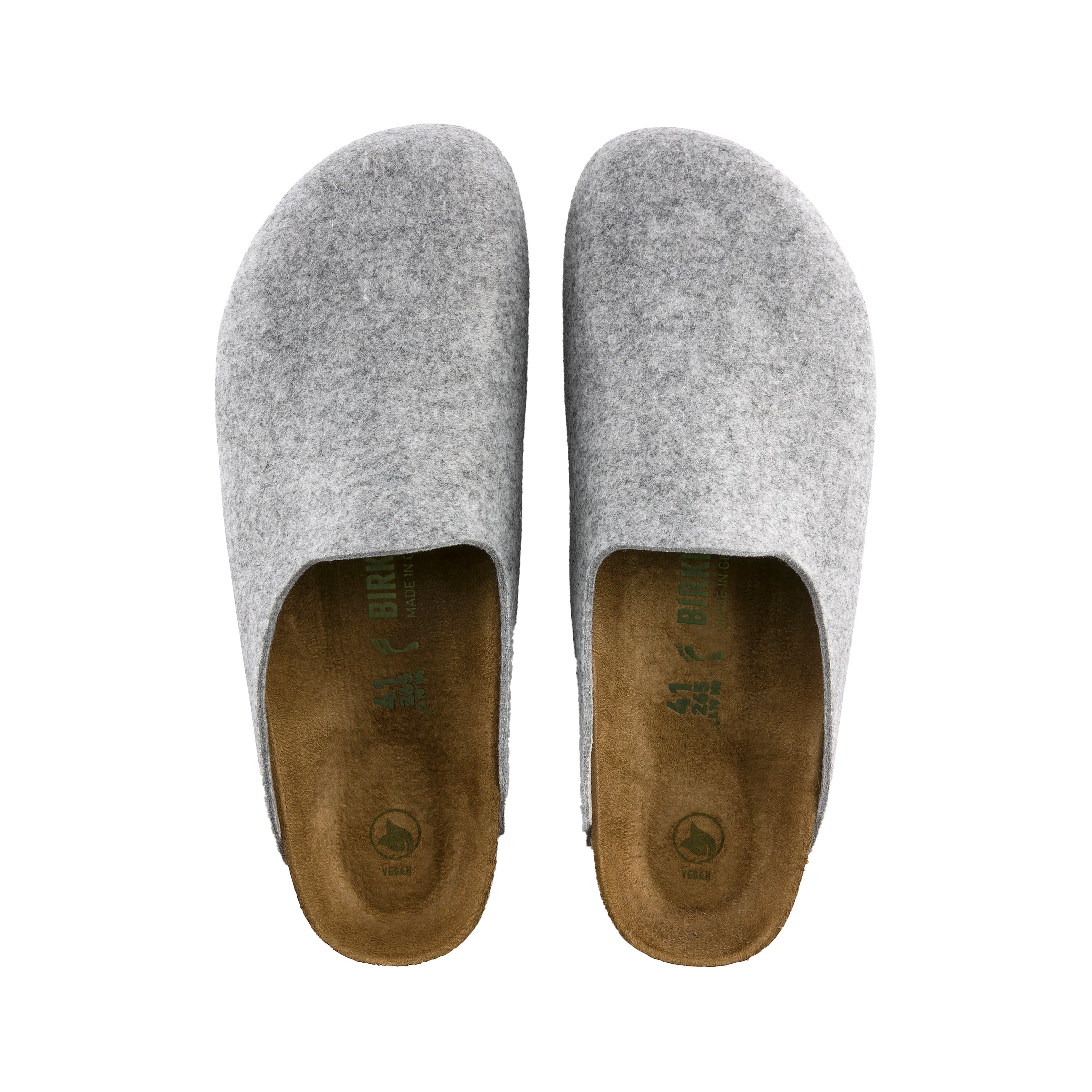 Birkenstock Amsterdam Light Grey Felt top view