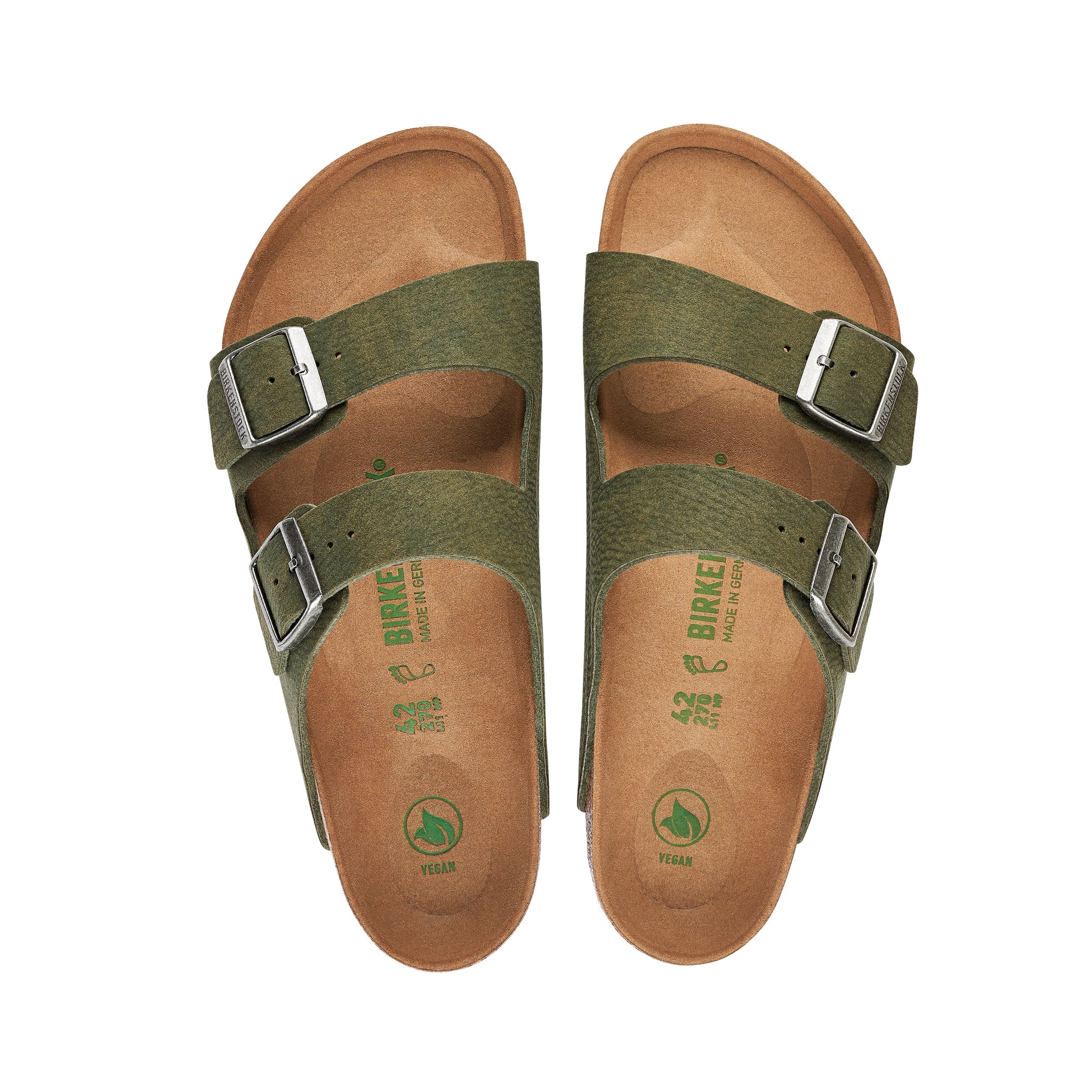 Birkenstock Arizona Desert Dust Vegan Thyme BirkiBuc top view