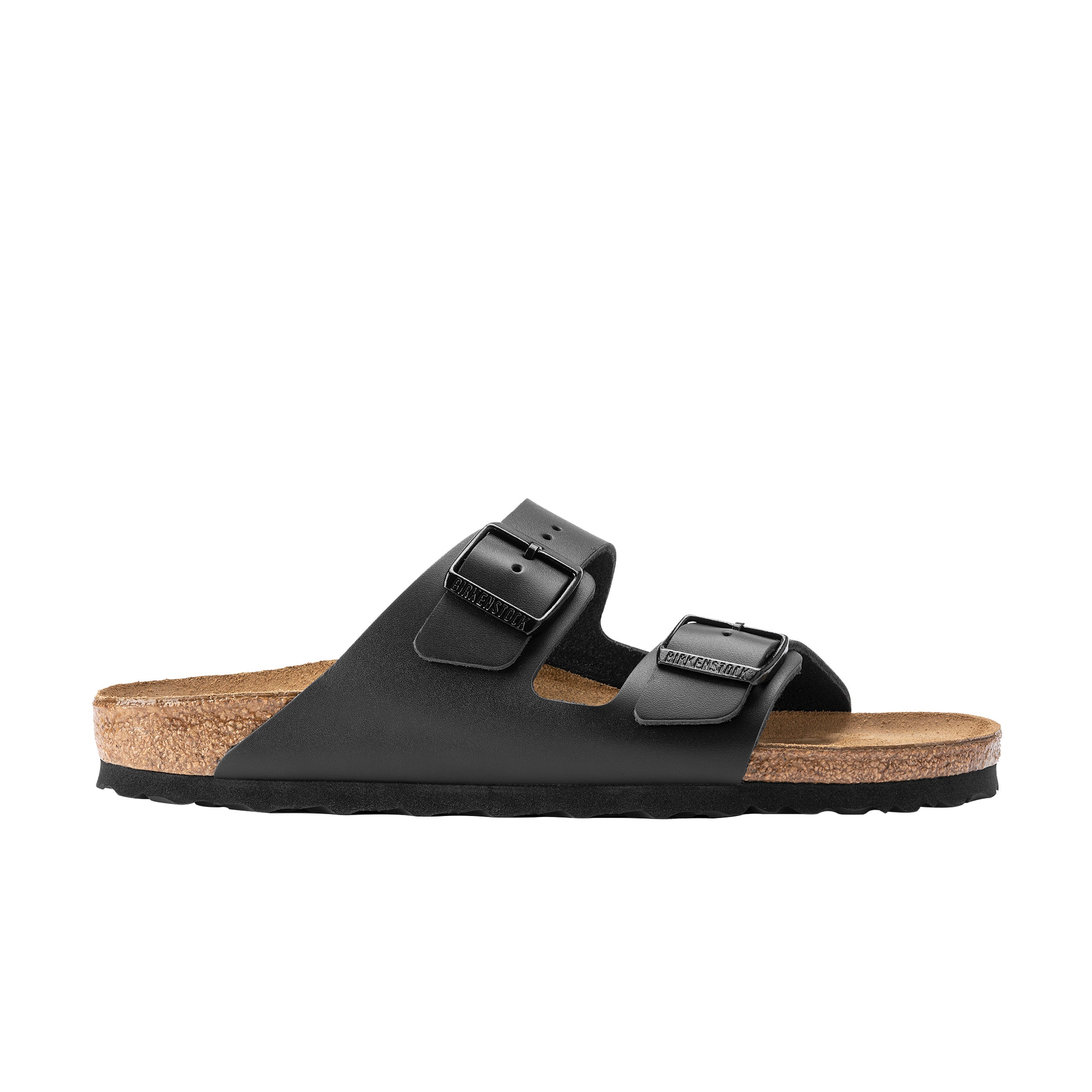 Birkenstock Arizona Black Smooth Leather side view