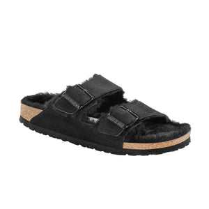 Birkenstock Arizona Black Suede Leather/Shearling