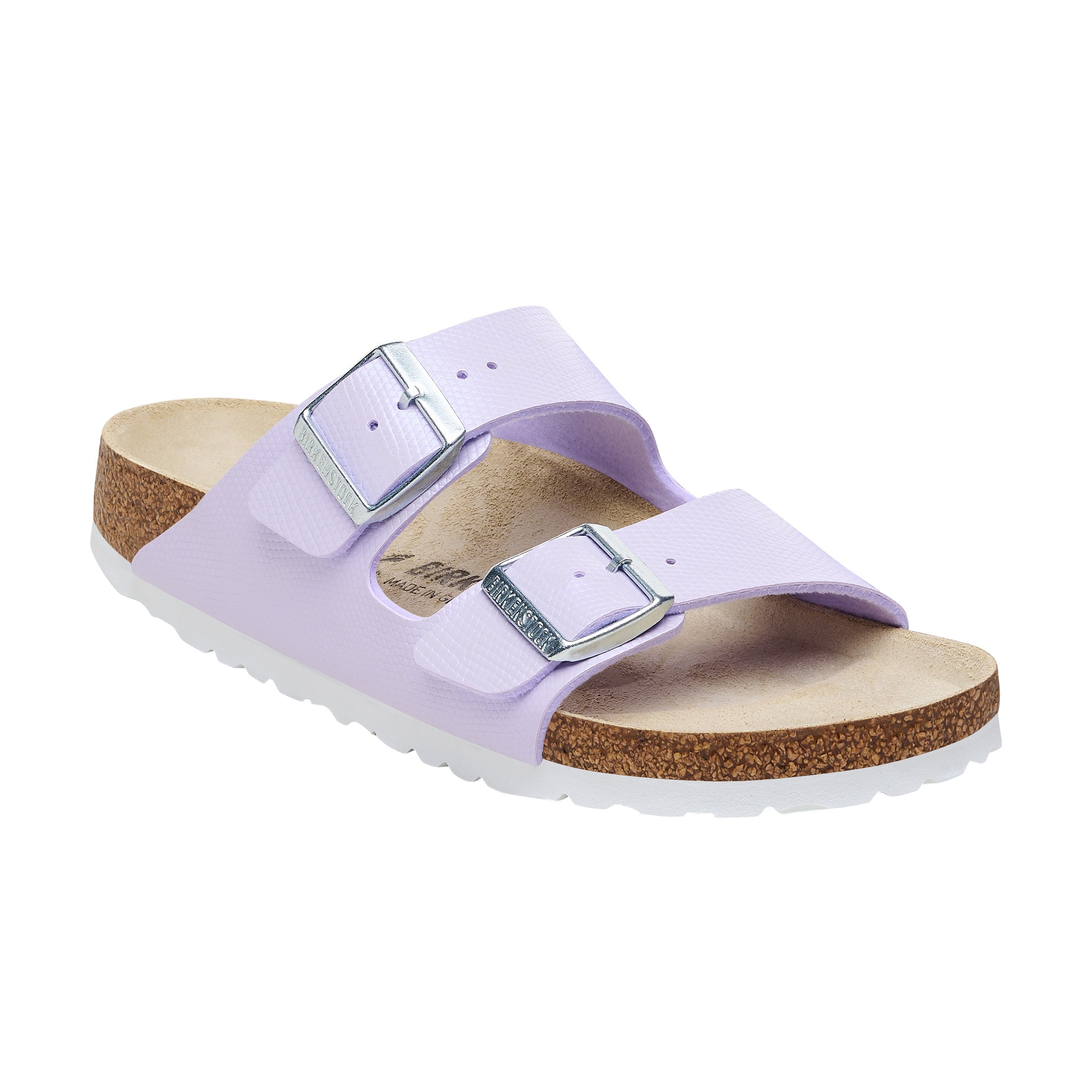 Birkenstock Arizona Embossed Birko-Flor Shiny Embossed Purple Fog