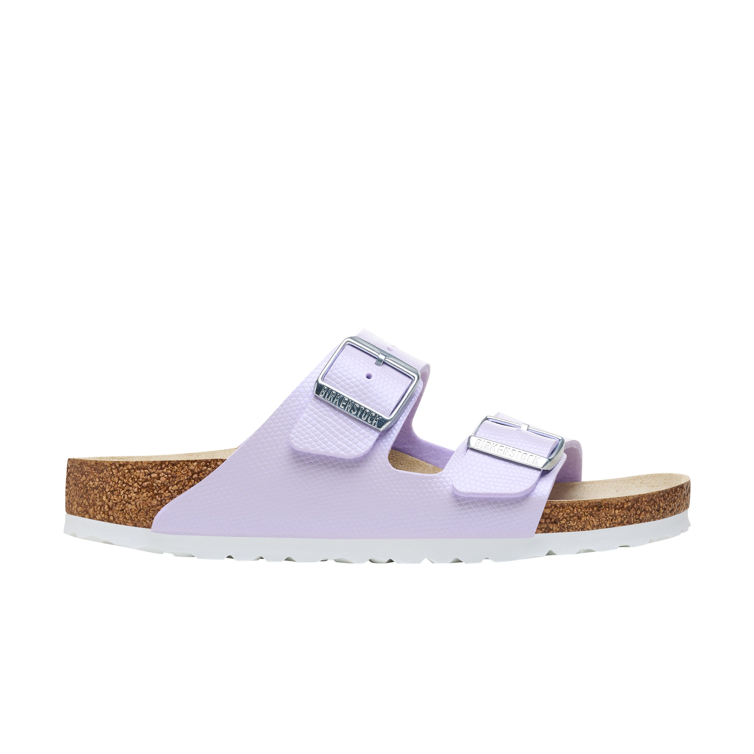 Birkenstock Arizona Embossed Birko-Flor Shiny Embossed Purple Fog side view