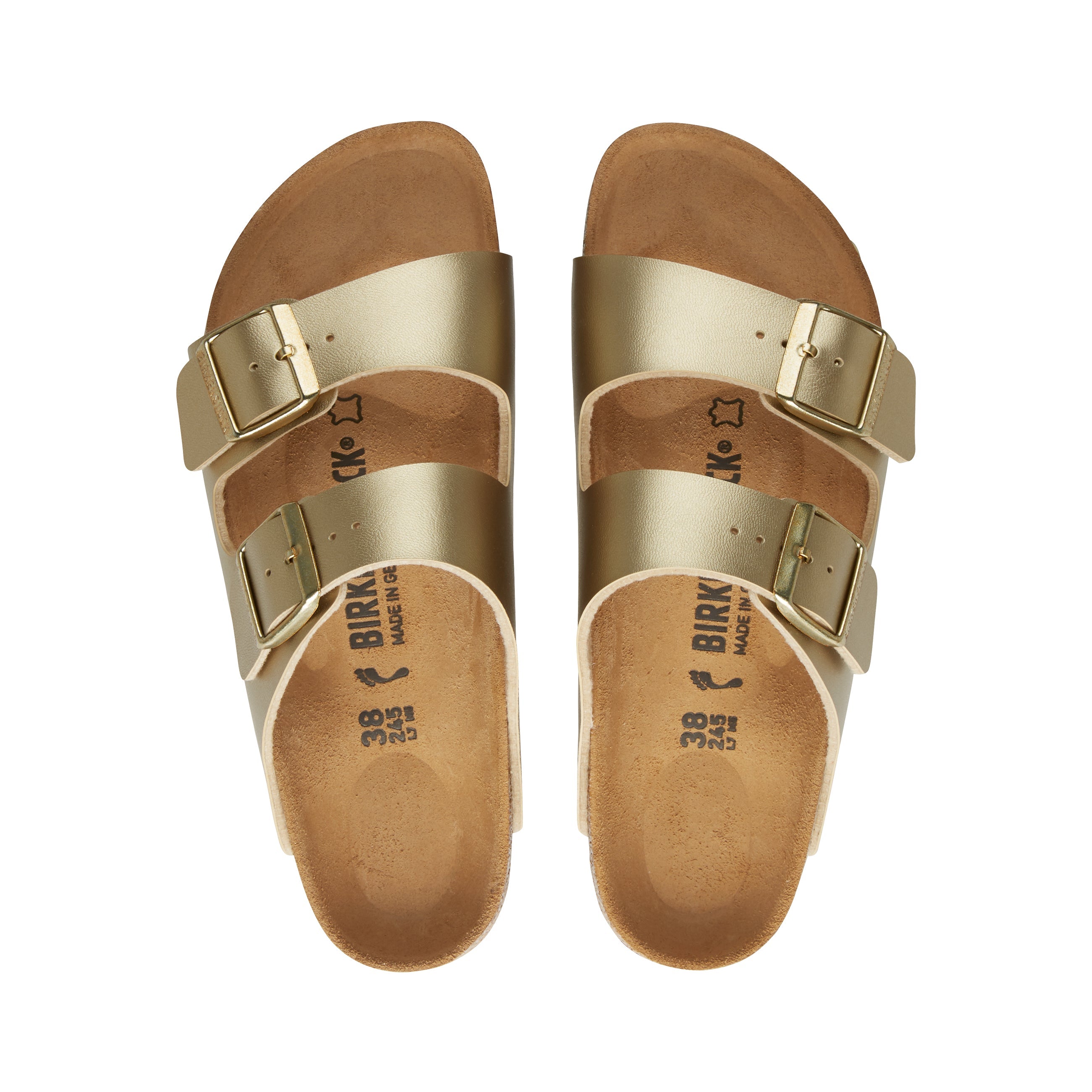 Birkenstock Arizona Gold Birko-Flor top view