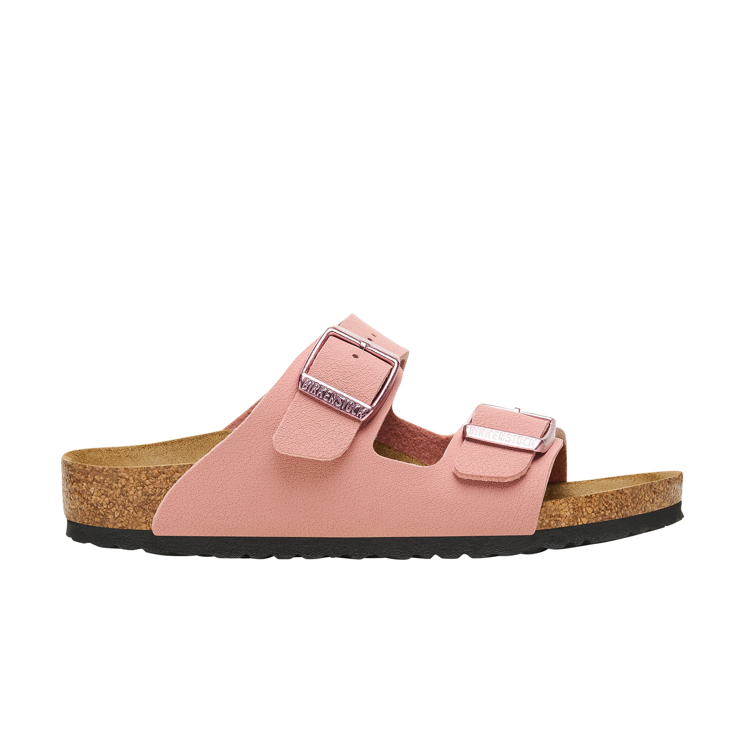 Birkenstock Arizona Kids Pink Clay BirkiBuc side view