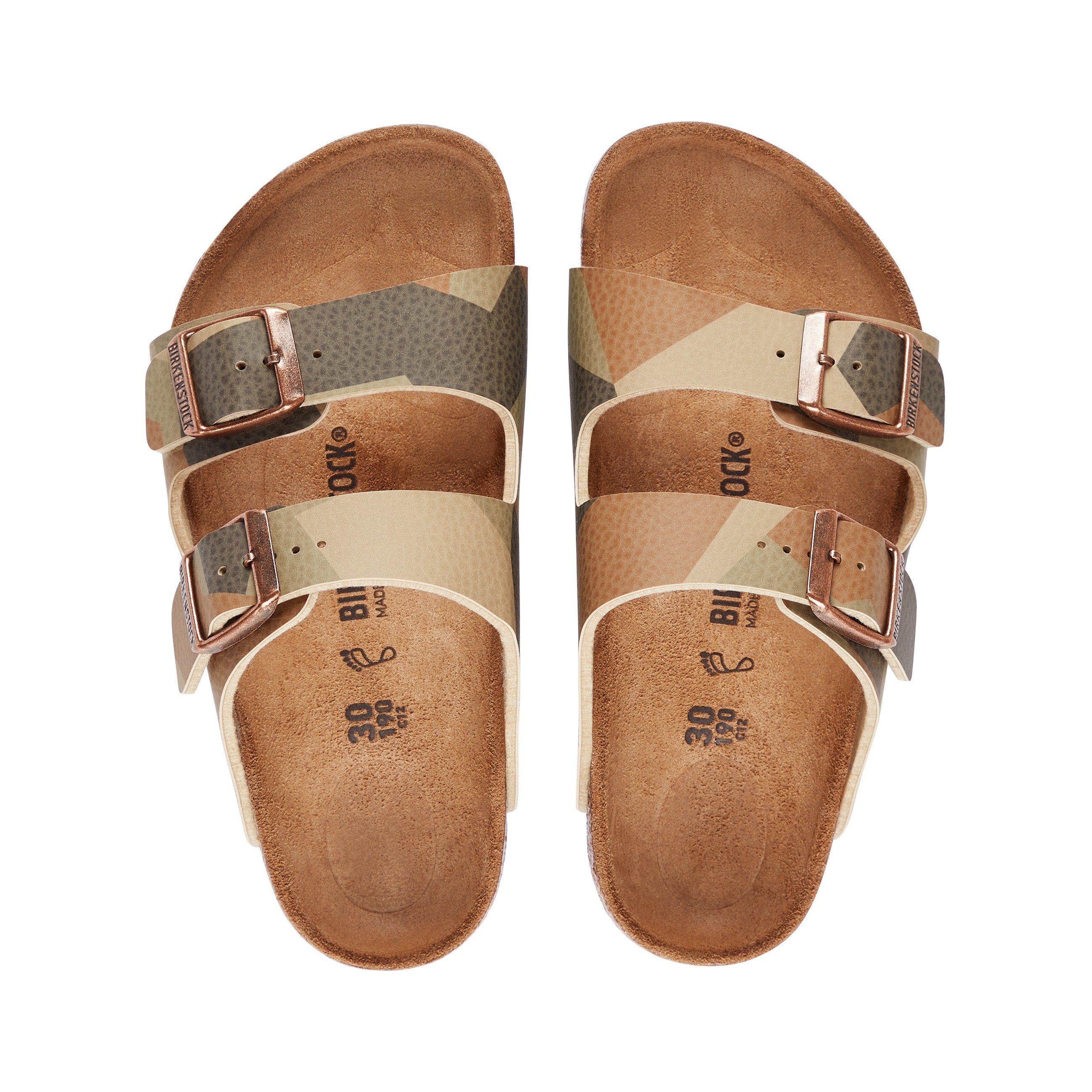 Birkenstock Arizona Kids Camo Multicolour/Brown Birko-Flor top view