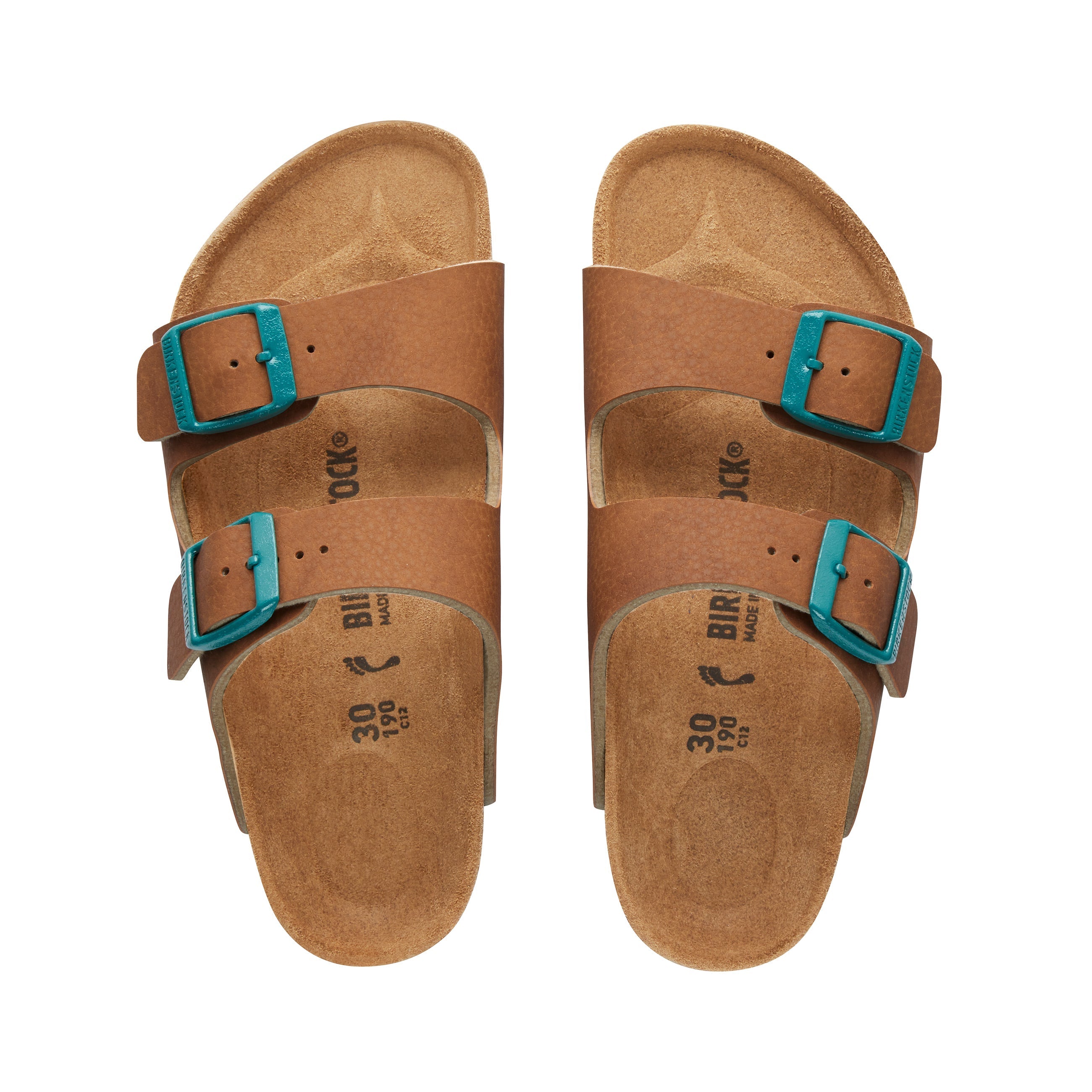 Birkenstock Arizona Kids Birko Flor Desert Soil Ginger Brown top view