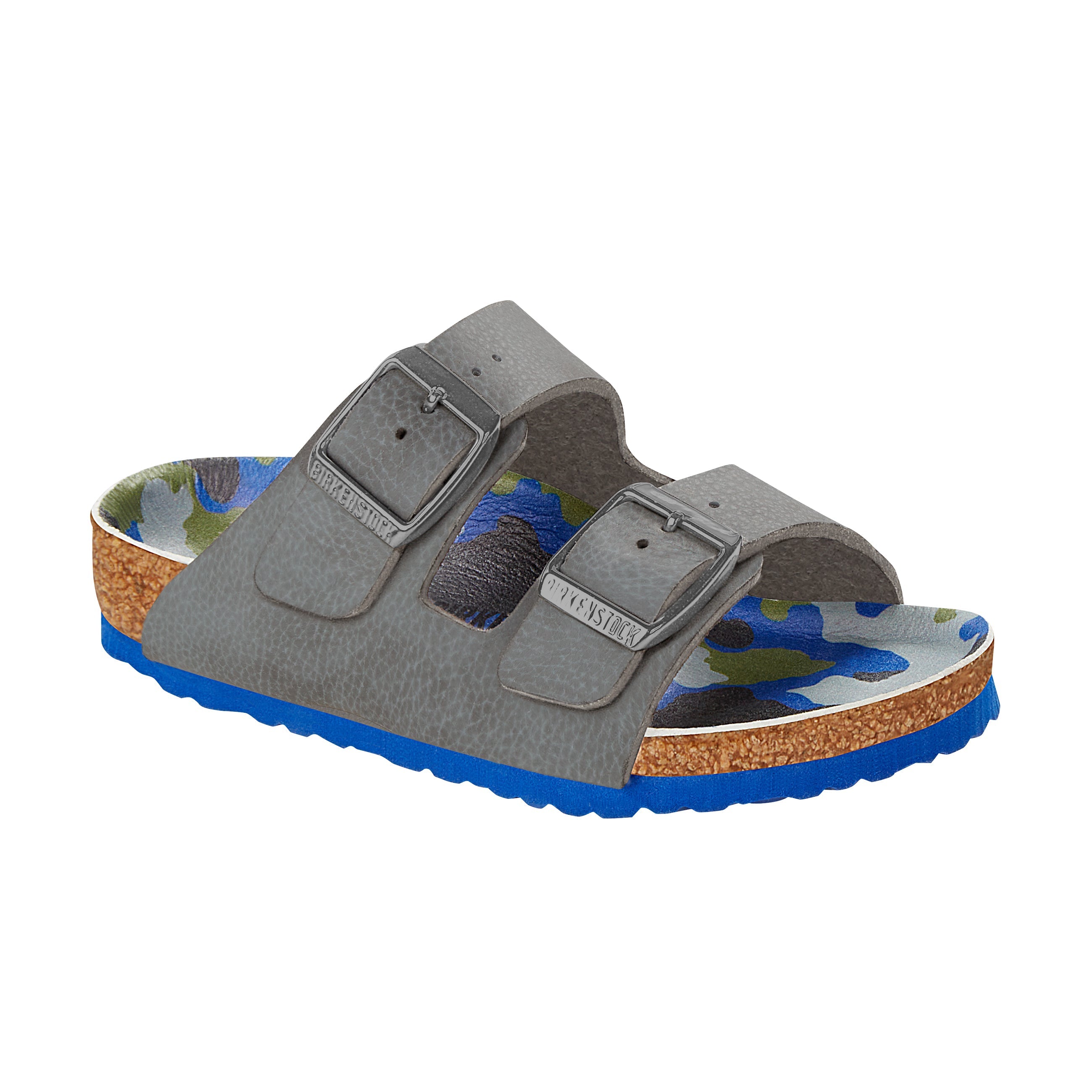 Birkenstock Arizona Kids Birko Flor Grey Multicolour Camo