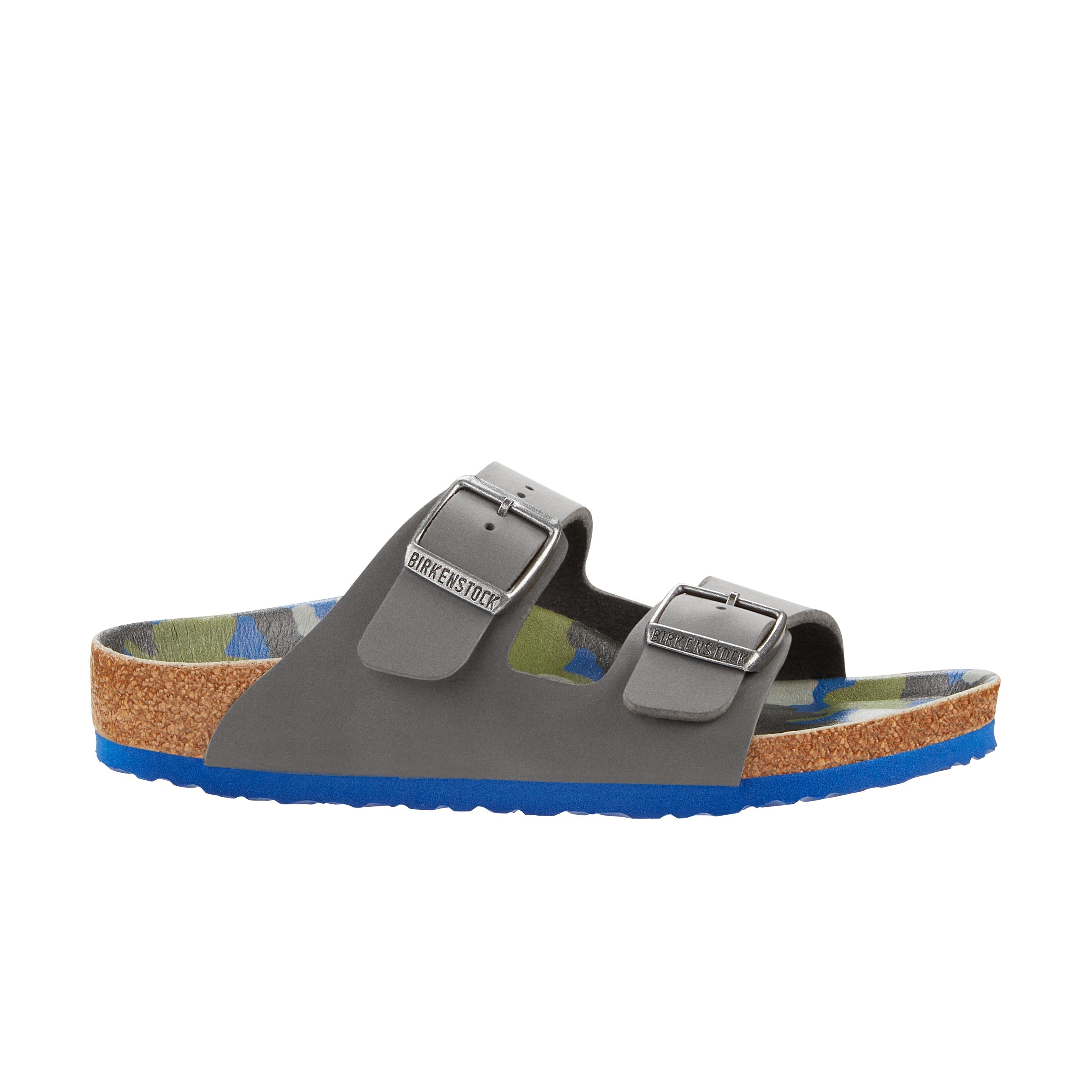 Birkenstock Arizona Kids Birko Flor Grey Multicolour Camo side view