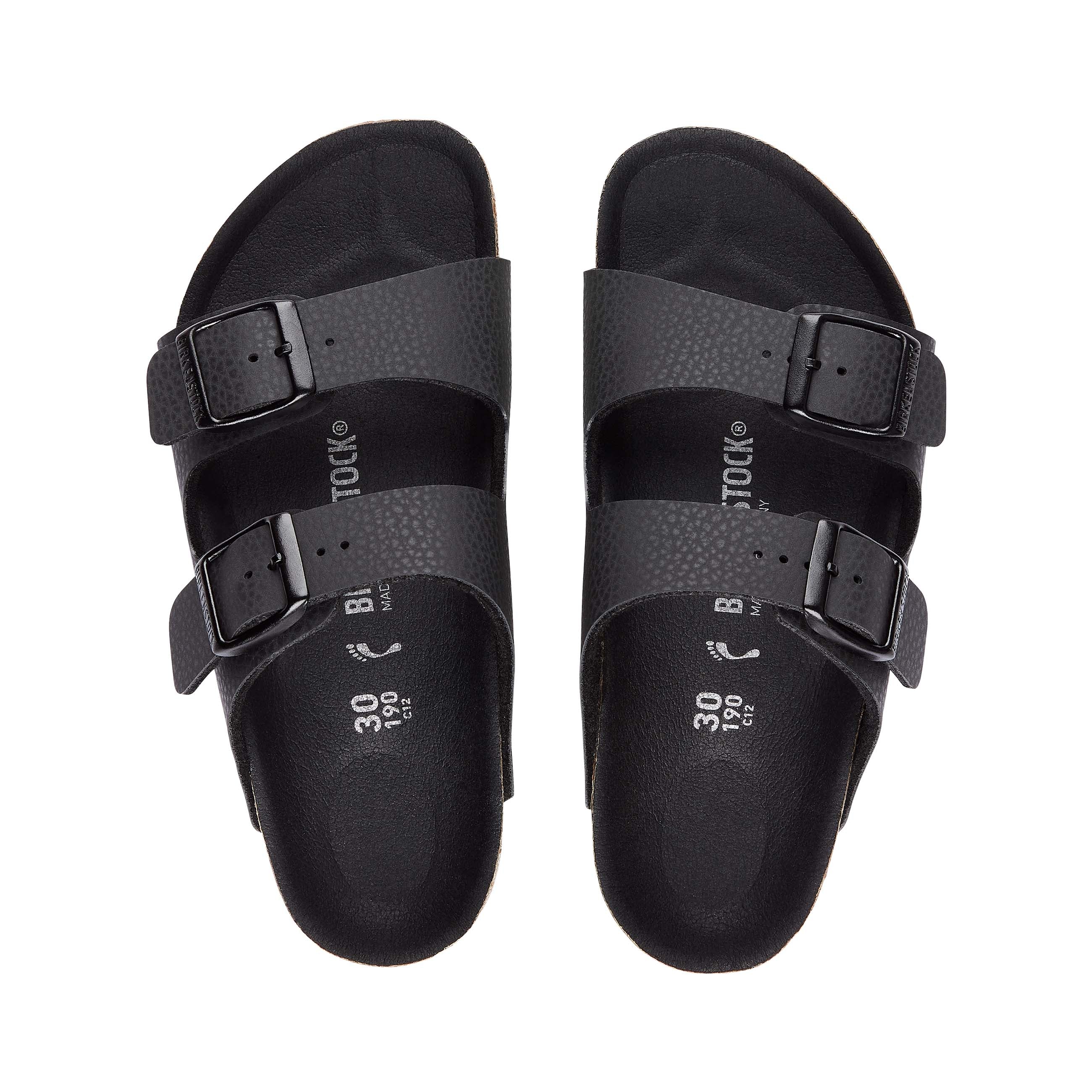 Birkenstock Arizona Kids Desert Soil Black/Lime Birko-Flor top view