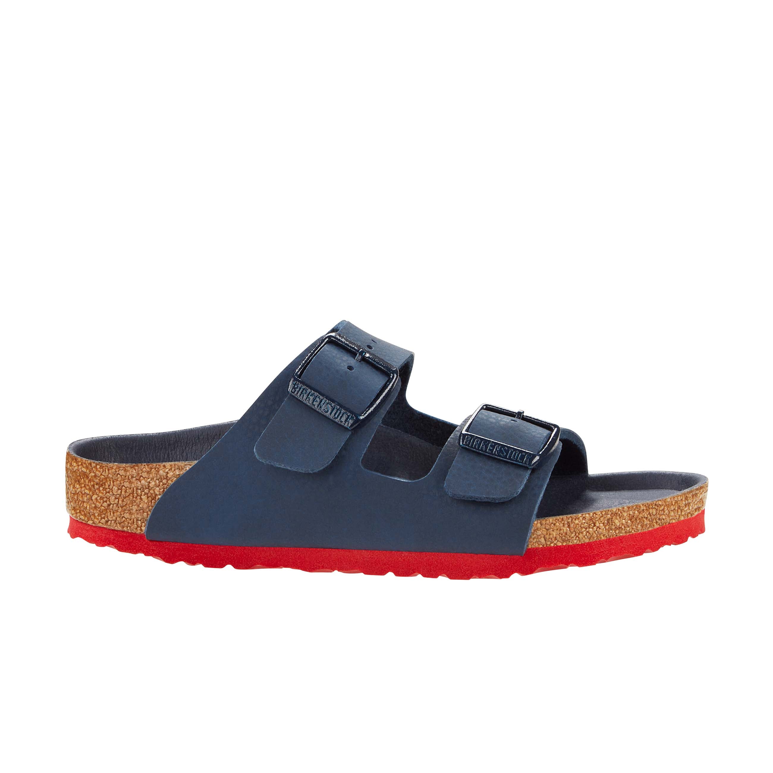 Birkenstock Arizona Kids Desert Soil Blue/Red Birko-Flor side view