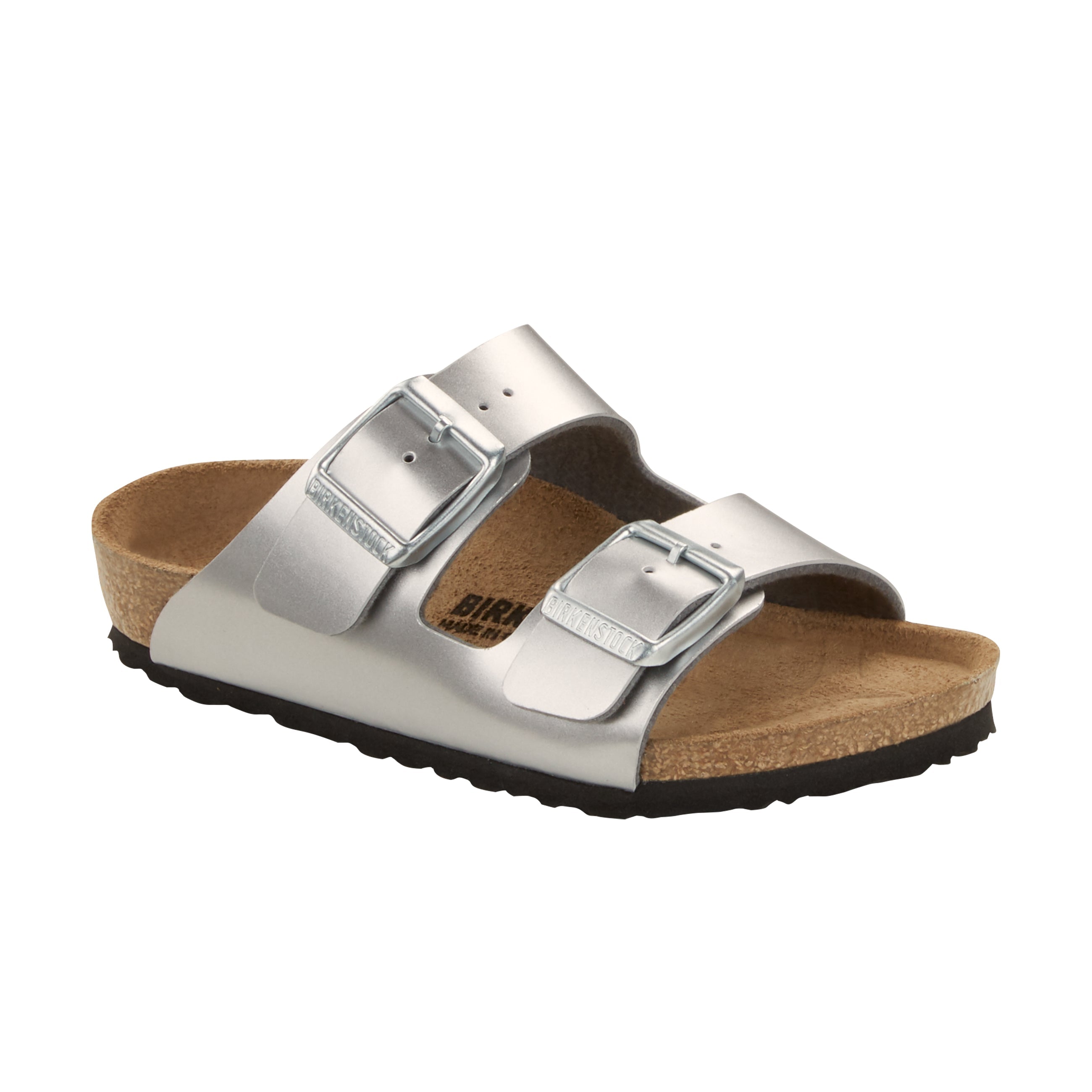 Birkenstock Arizona Kids Electric Metallic Silver Birko-Flor