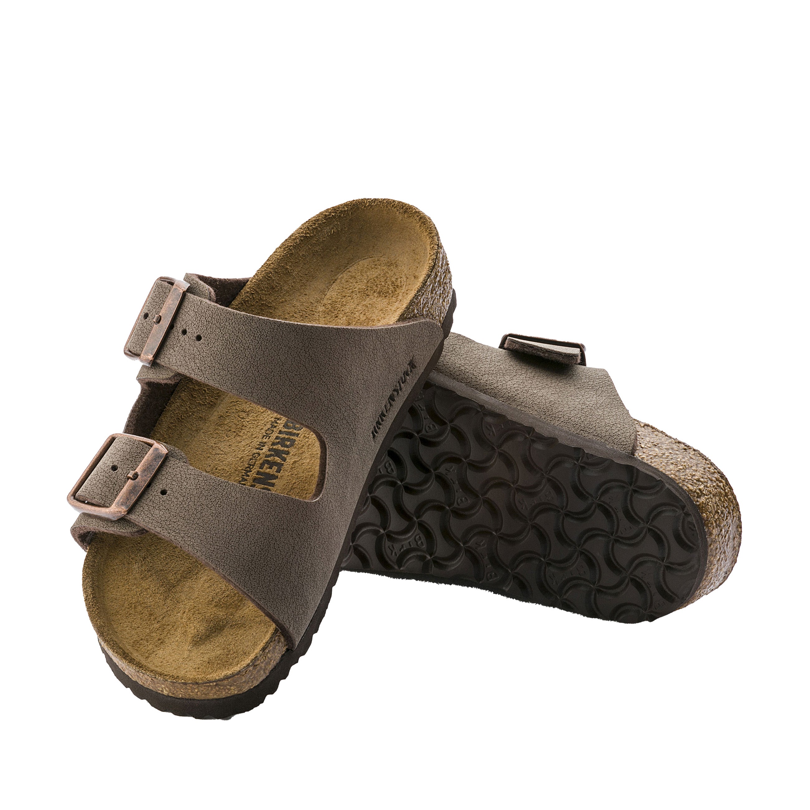 Birkenstock Arizona Kids BirkiBuc Mocca sole view