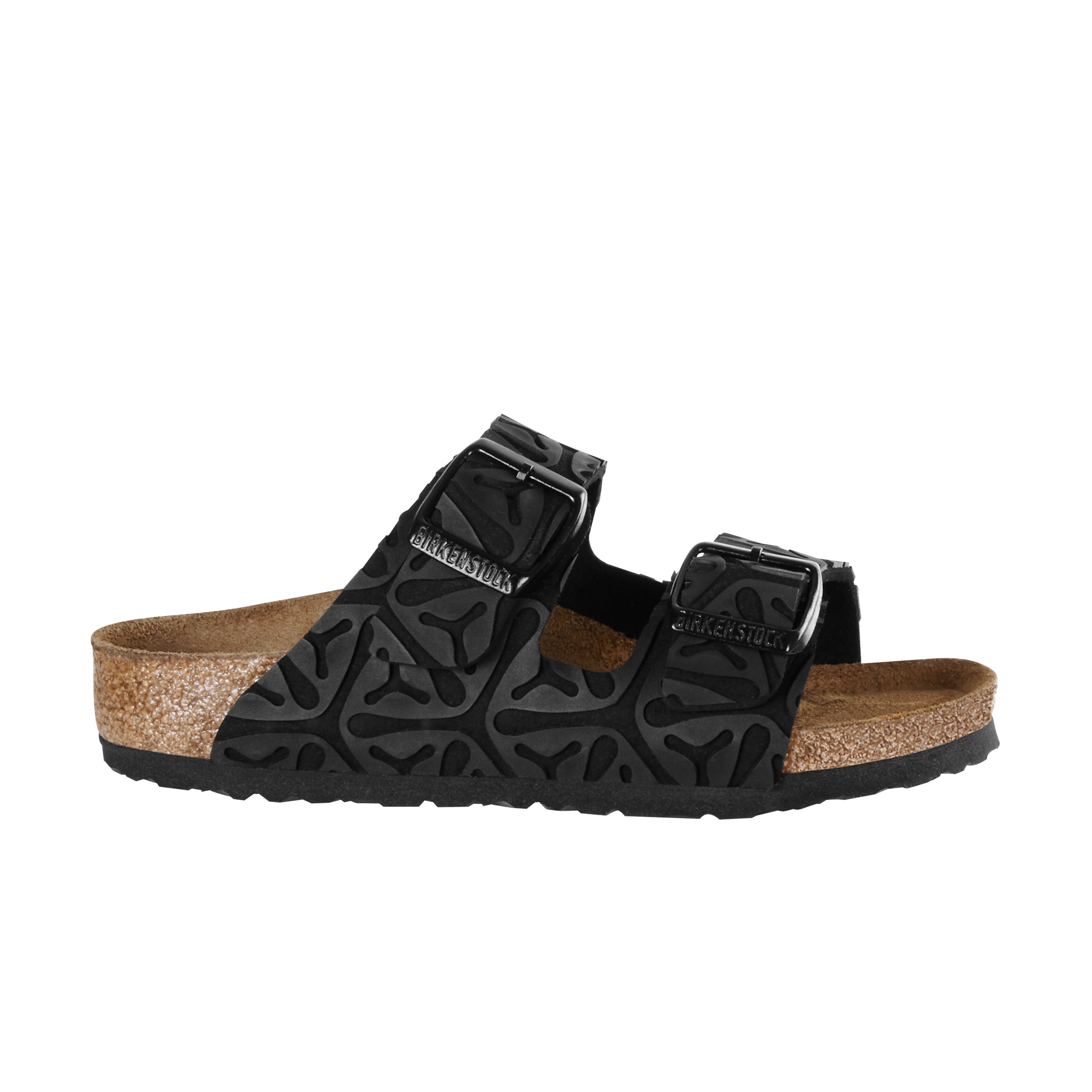 Birkenstock Arizona Kids Seaweed Black Microfibre side view