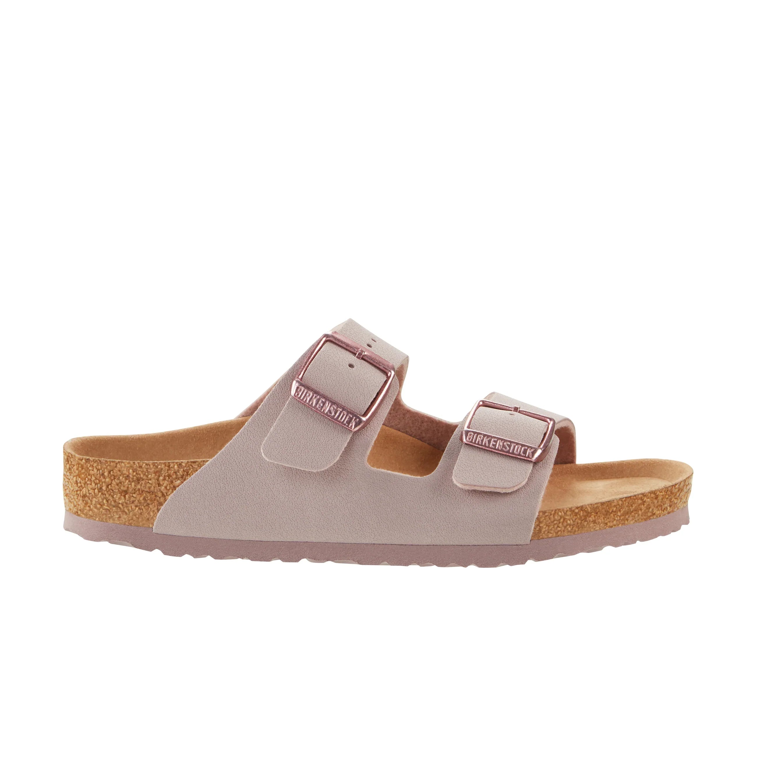 Birkenstock Arizona Kids Earthy Vegan Lavender BirkiBuc side view