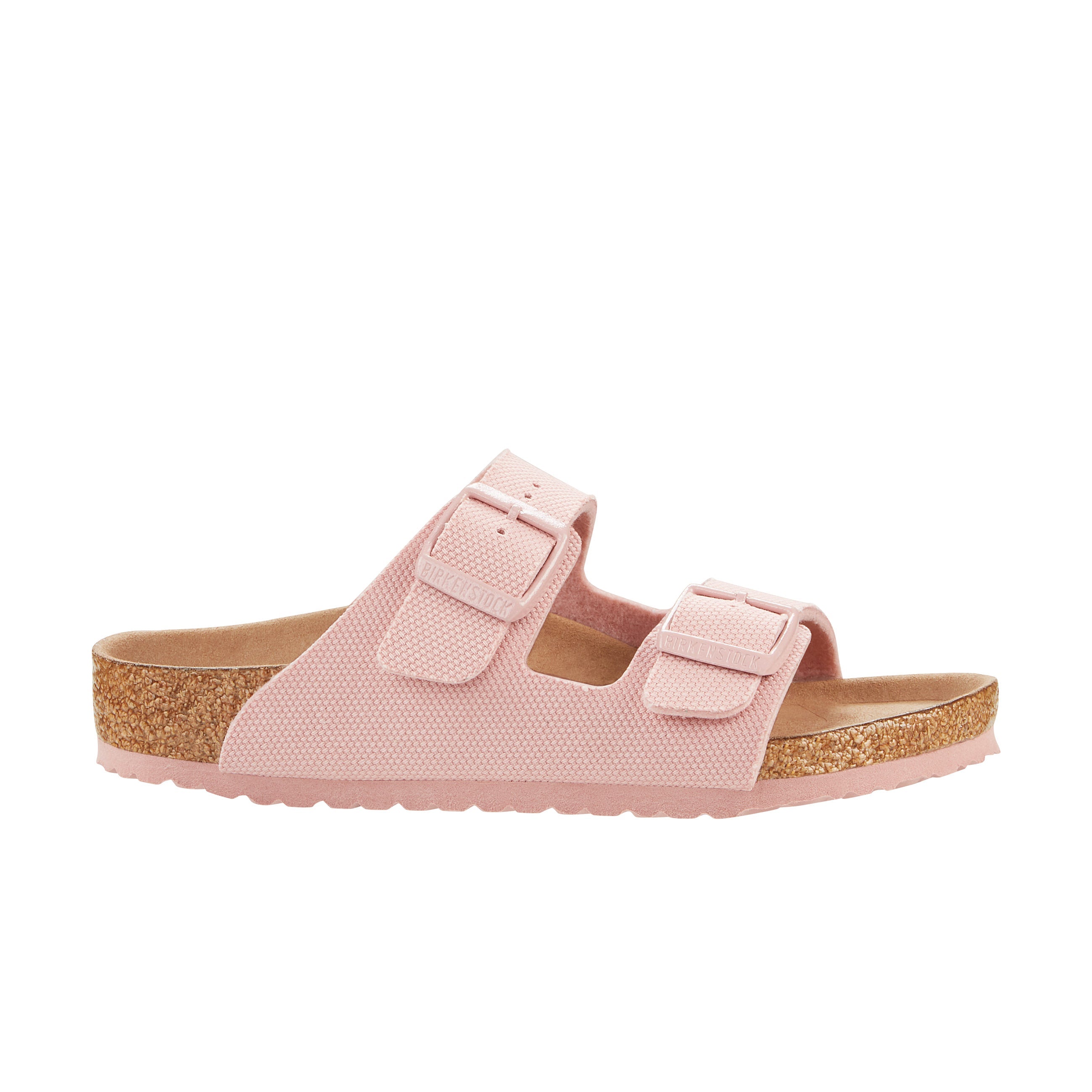 Birkenstock Arizona Kids Vegan Soft Pink Canvas side view