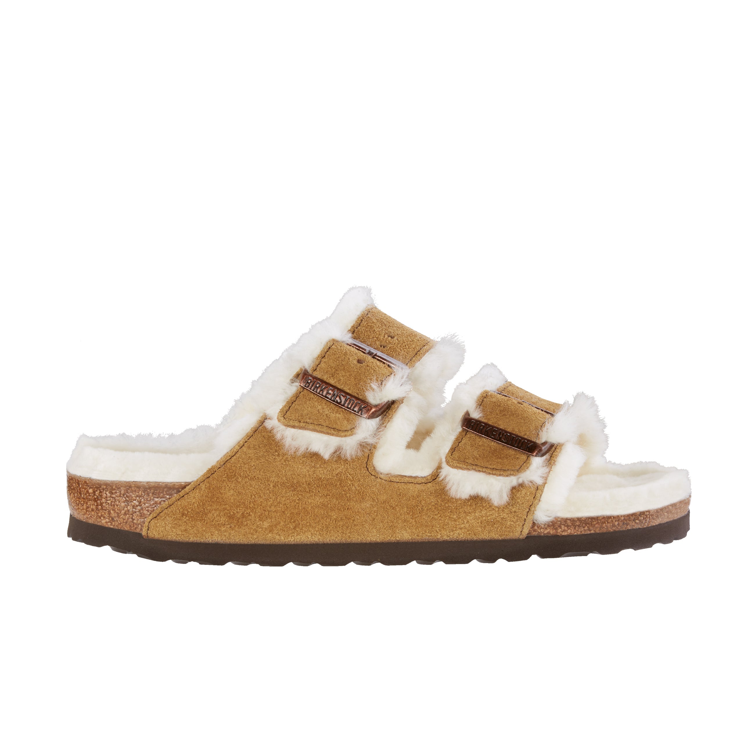 Birkenstock Arizona Mink Suede Leather/Shearling side view