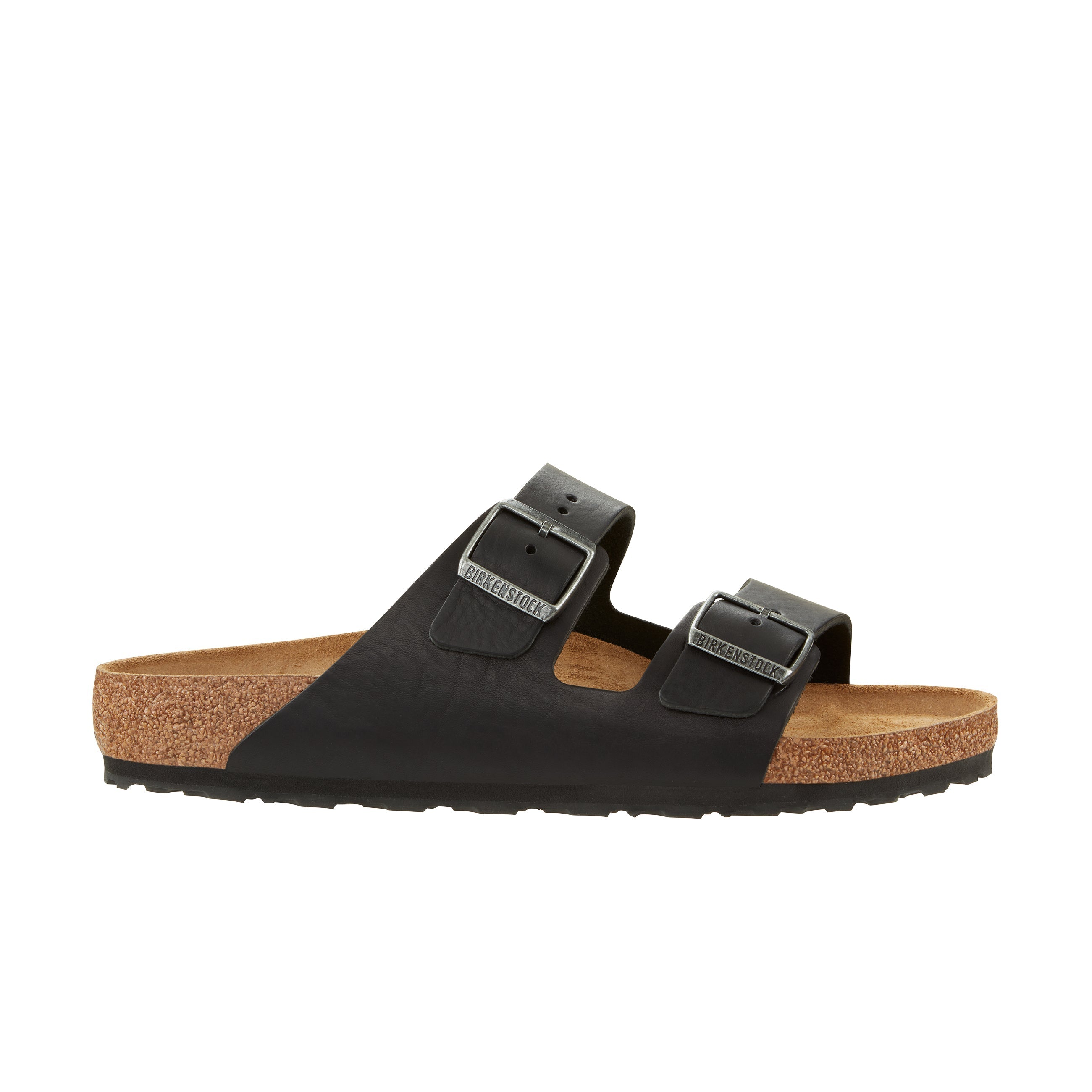 Birkenstock Arizona Vintage Wood Black Natural Leather side view