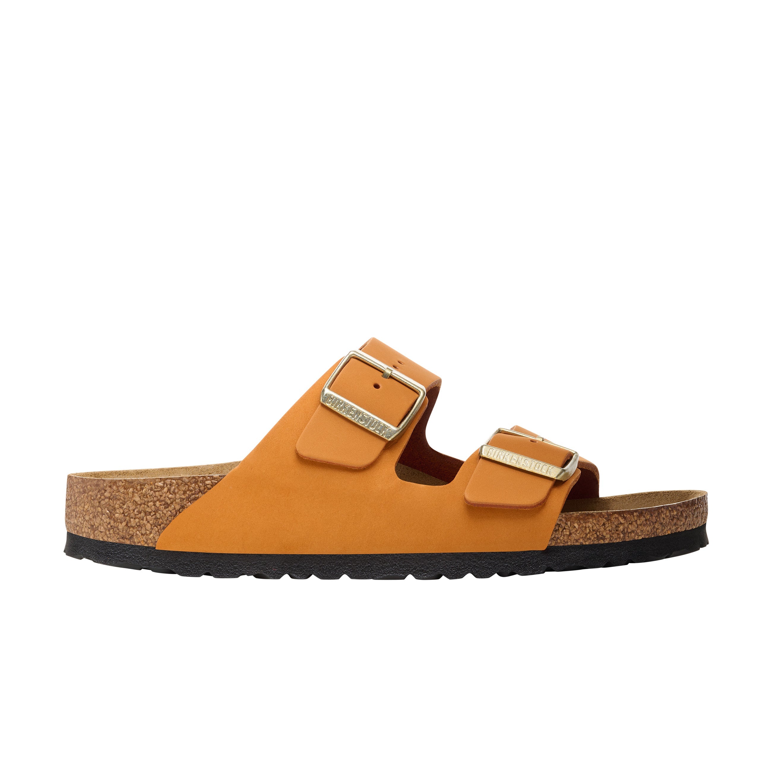 Birkenstock Arizona Nubuck Leather Burnt Orange side view