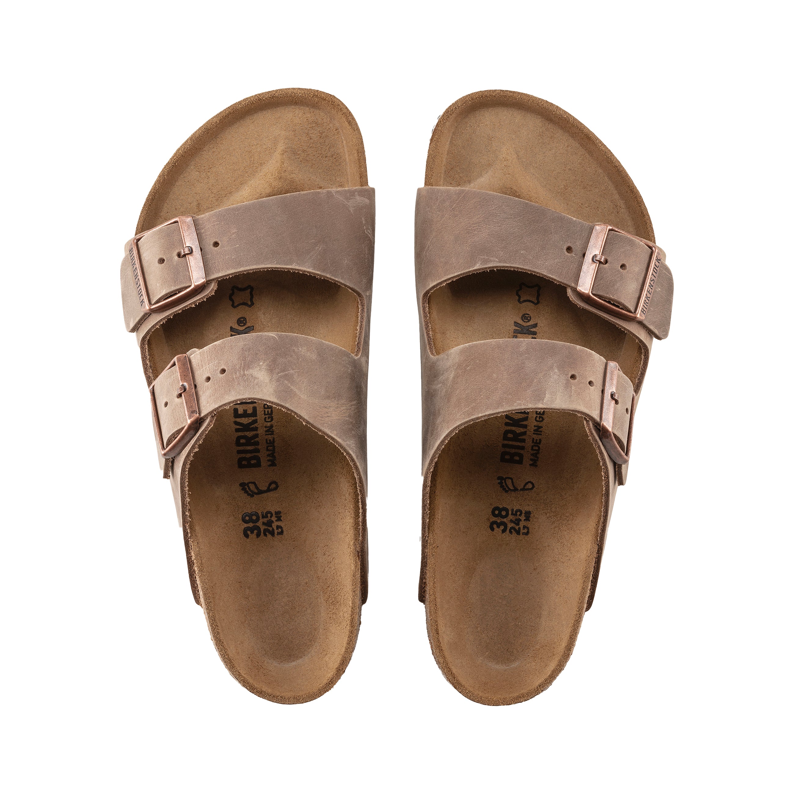 Birkenstock Arizona Tabacco Brown Oiled Leather top view