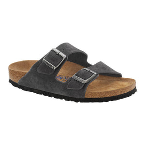 Birkenstock Arizona Soft Footbed Velvet Grey Suede Leather