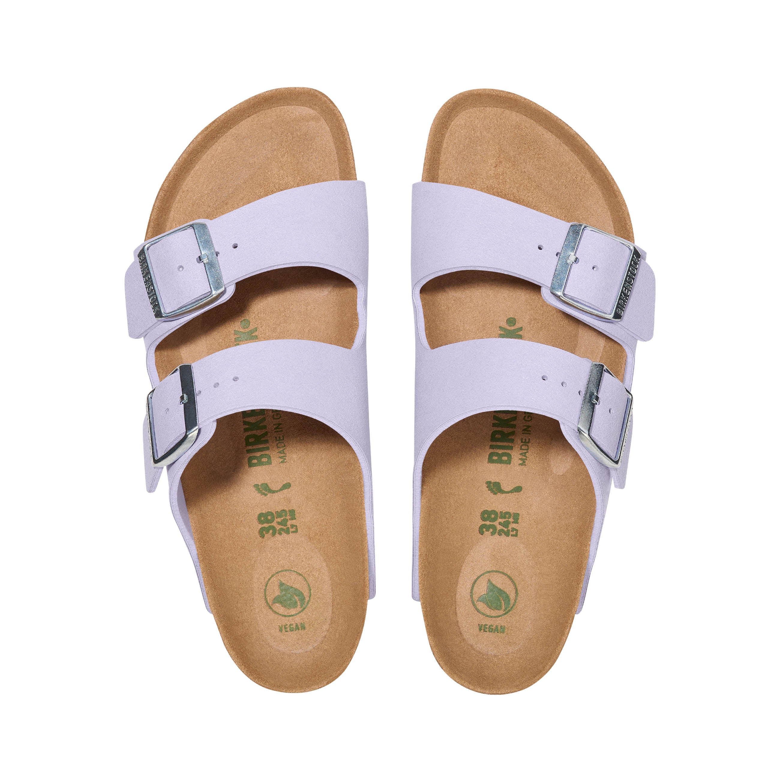 Birkenstock Arizona Soft Birki Vegan Purple Fog Synthetic top view