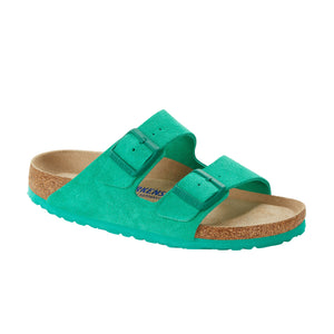 Birkenstock Arizona Soft Footbed Bold Green Suede Leather