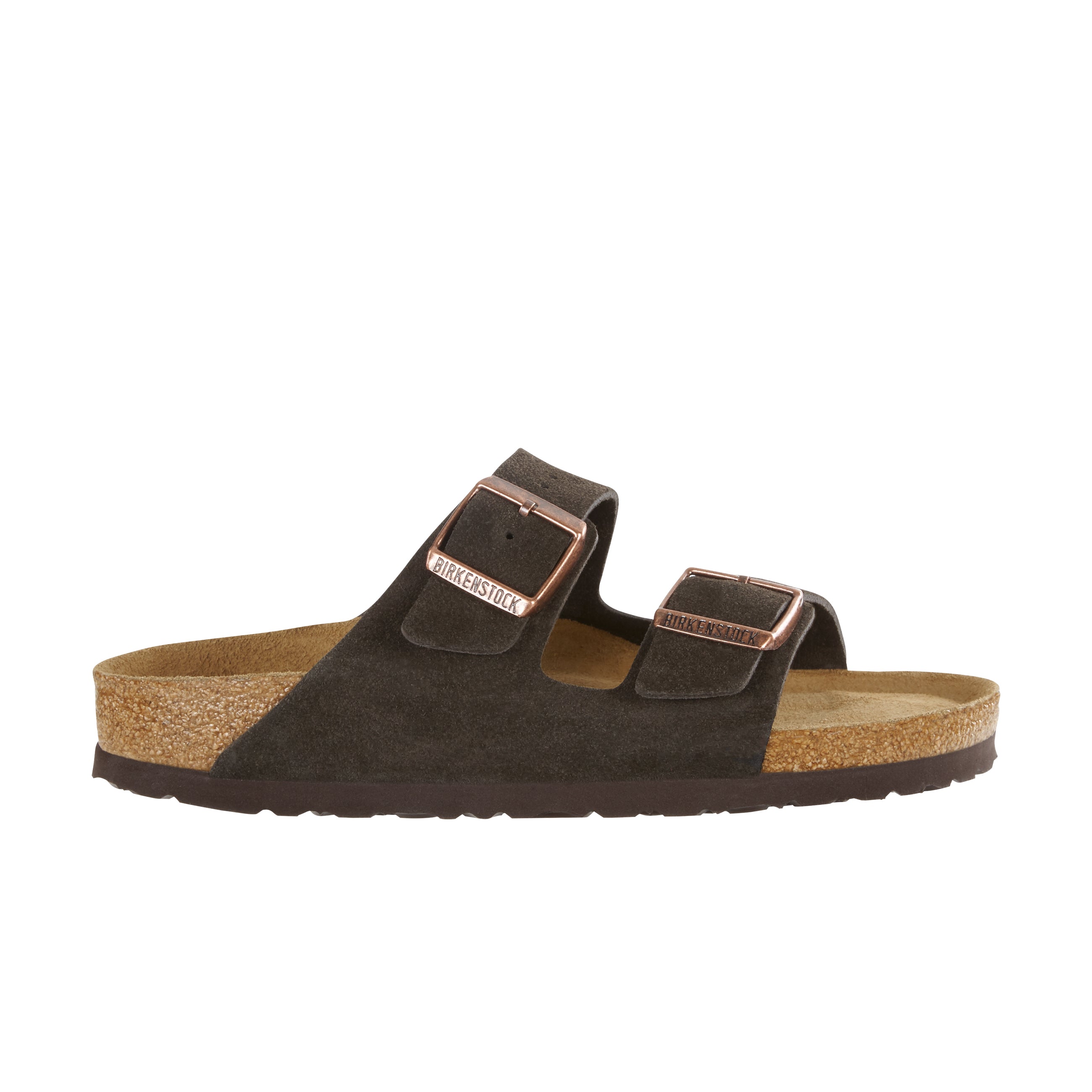 Birkenstock Arizona Soft Footbed Mocca Suede Leather side view