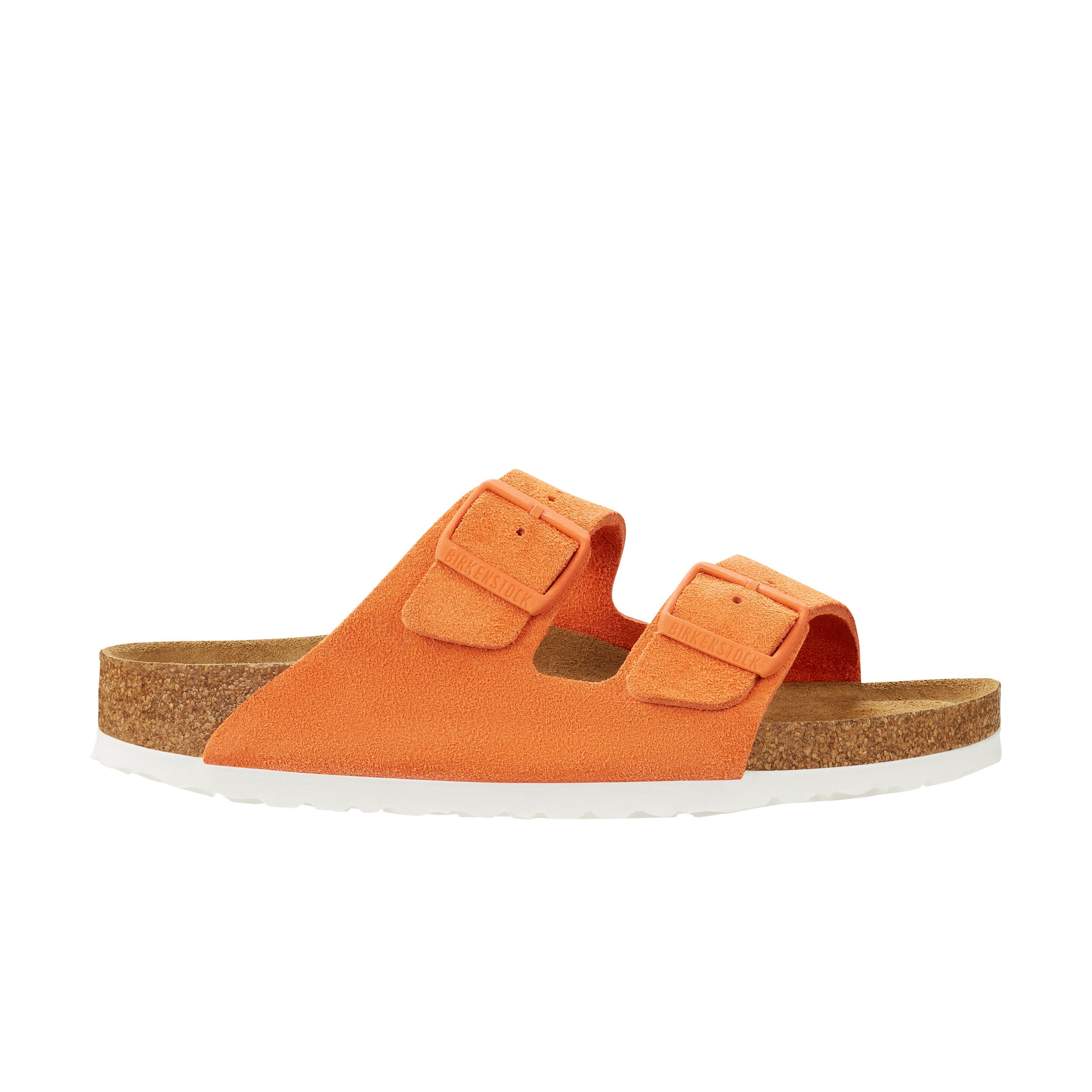 Birkenstock Arizona Soft Footbed Russet Orange Suede Leather side view