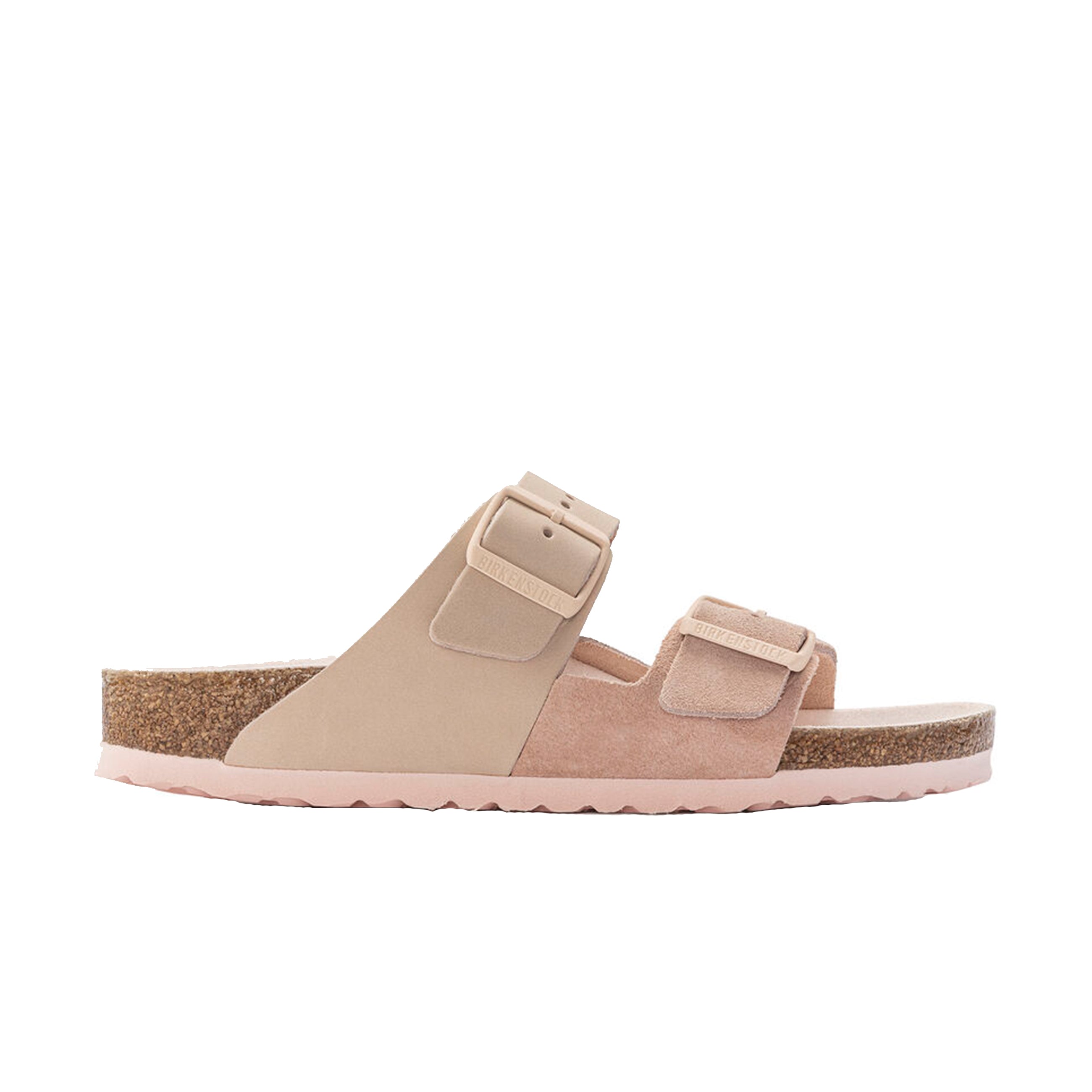 Birkenstock Arizona Split Nubuck Suede Leather Light Rose side view