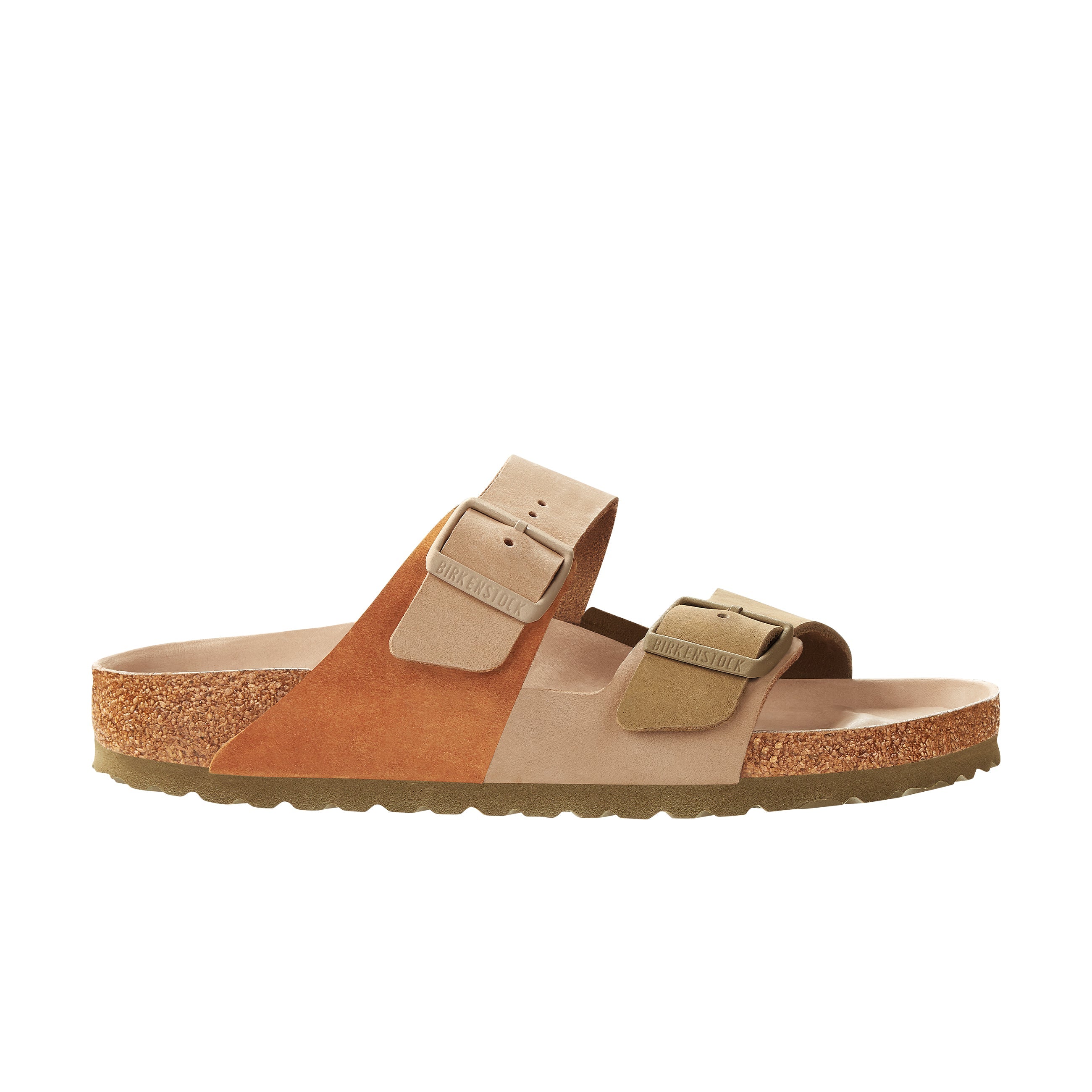 Birkenstock Arizona Split Sandcastle/Faded Khaki Nubuck Leather side view