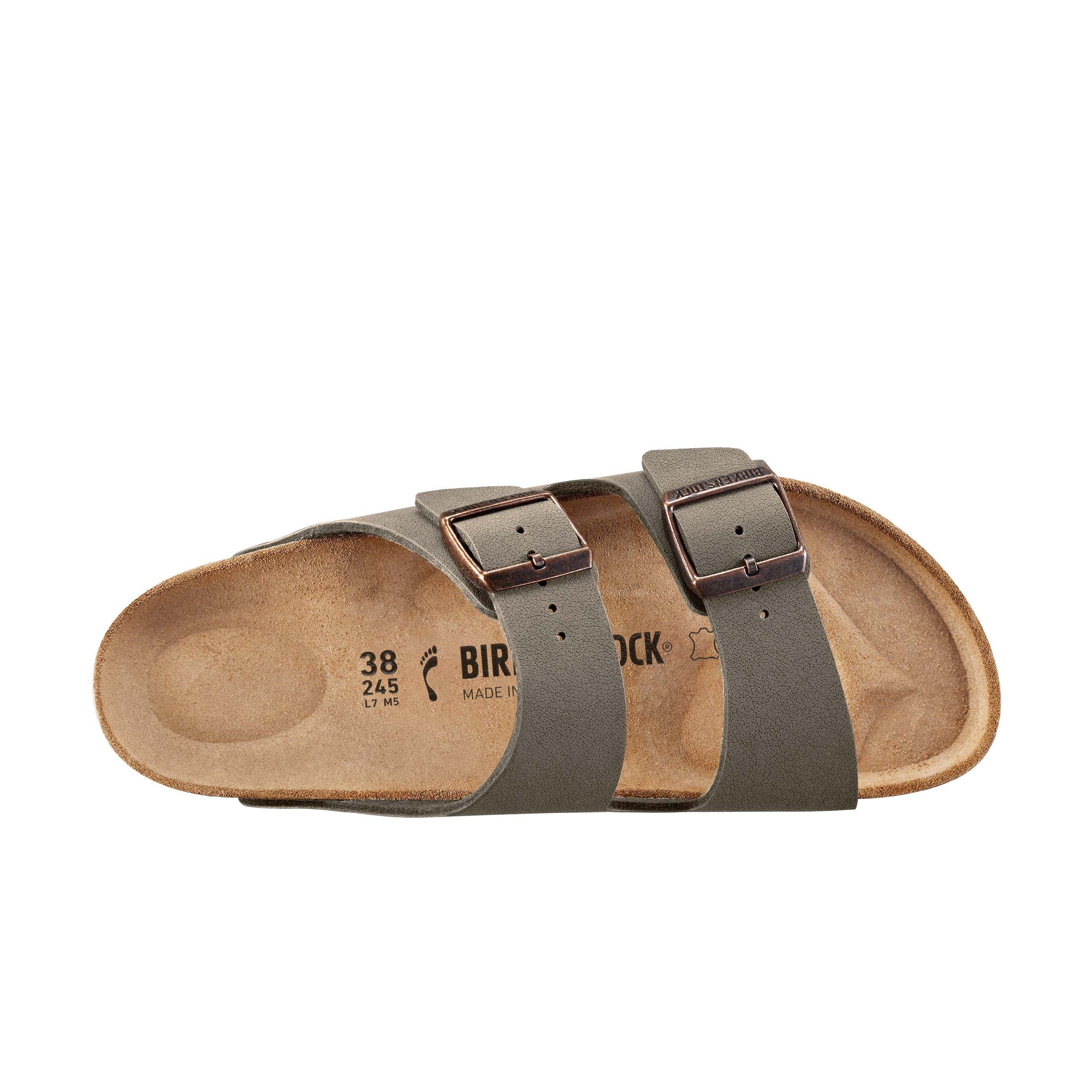 Birkenstock Arizona Stone BirkiBuc top view