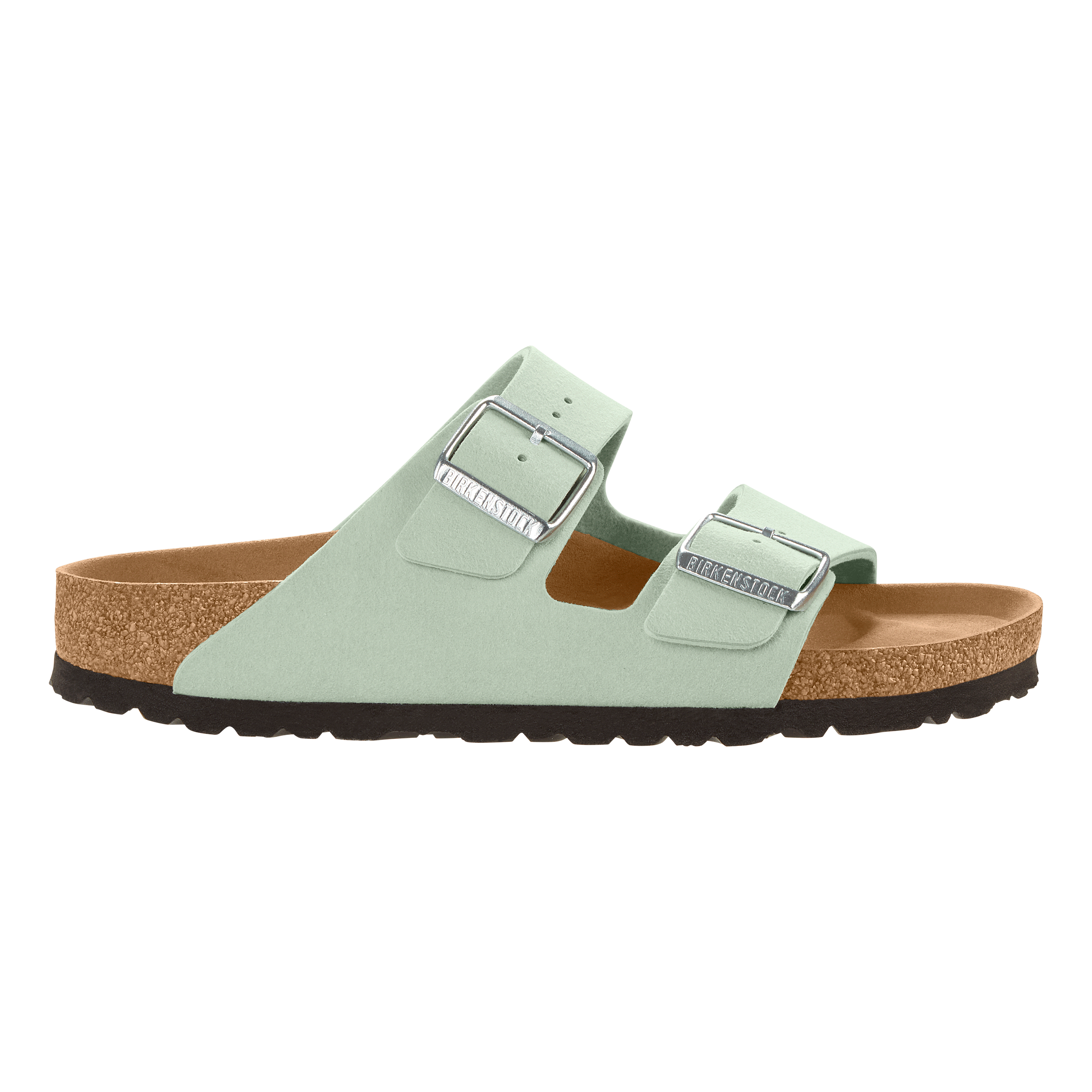 Birkenstock Arizona Vegan Matcha Synthetic Soft side view