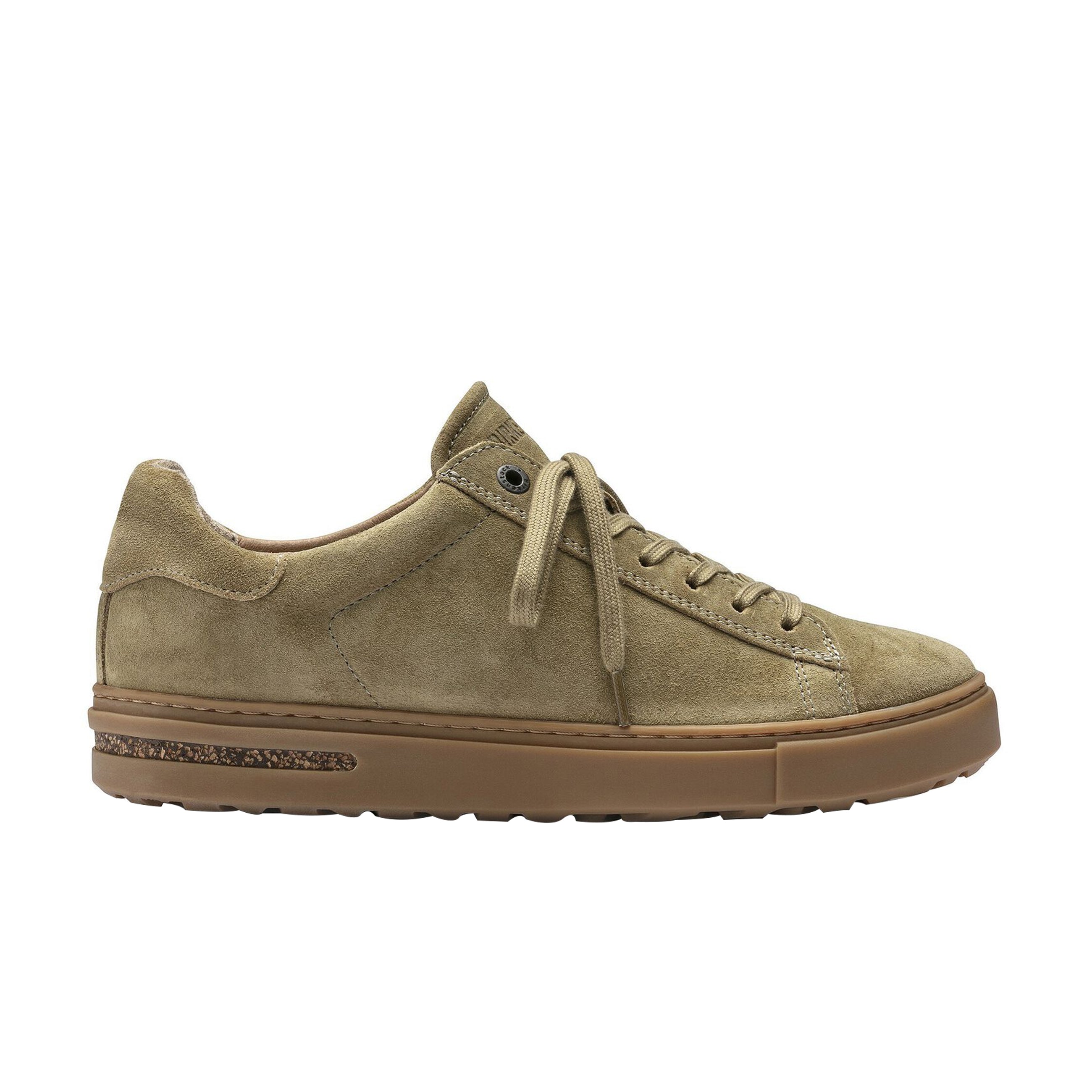 Birkenstock Bend Khaki Suede Leather  side view