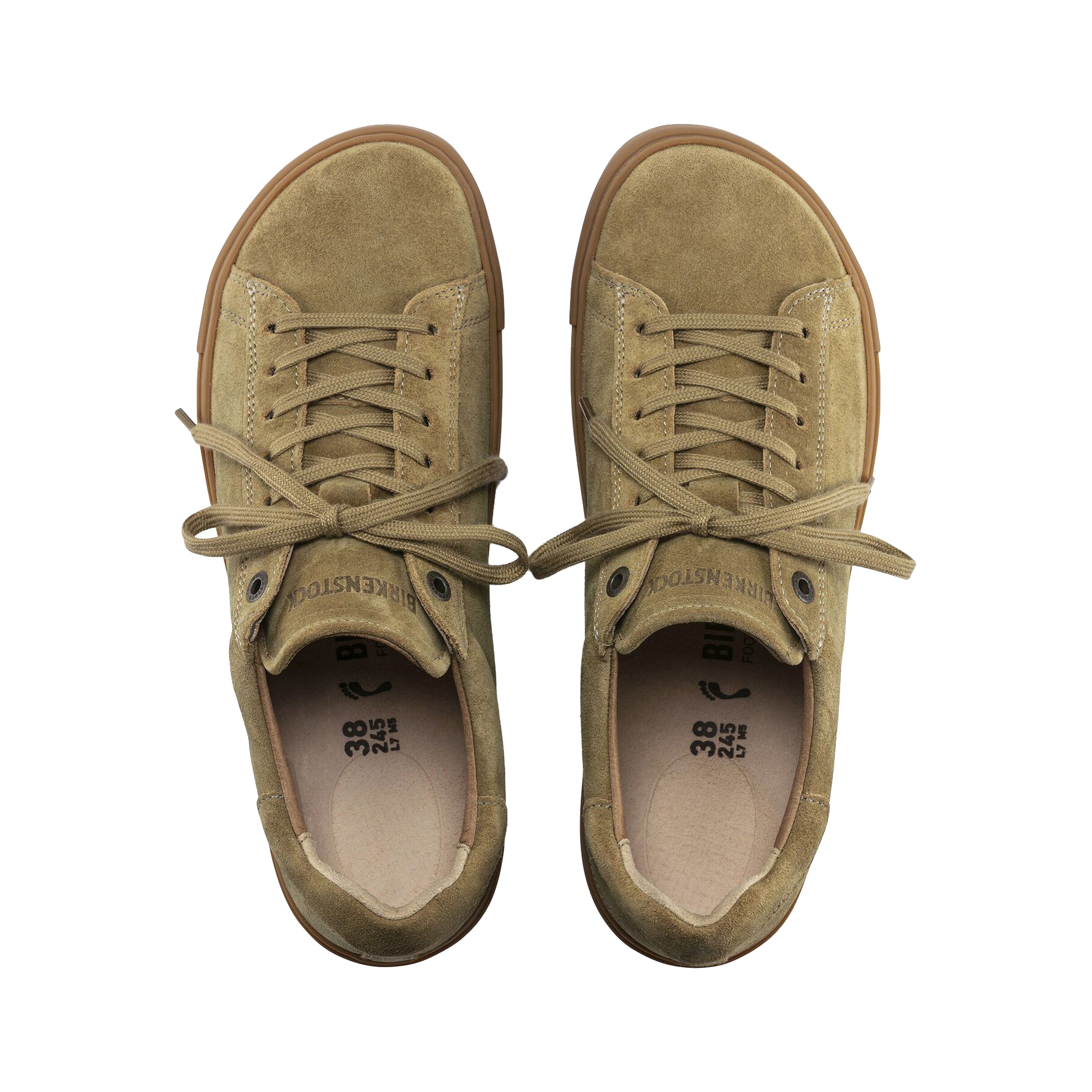 Birkenstock Bend Khaki Suede Leather top view