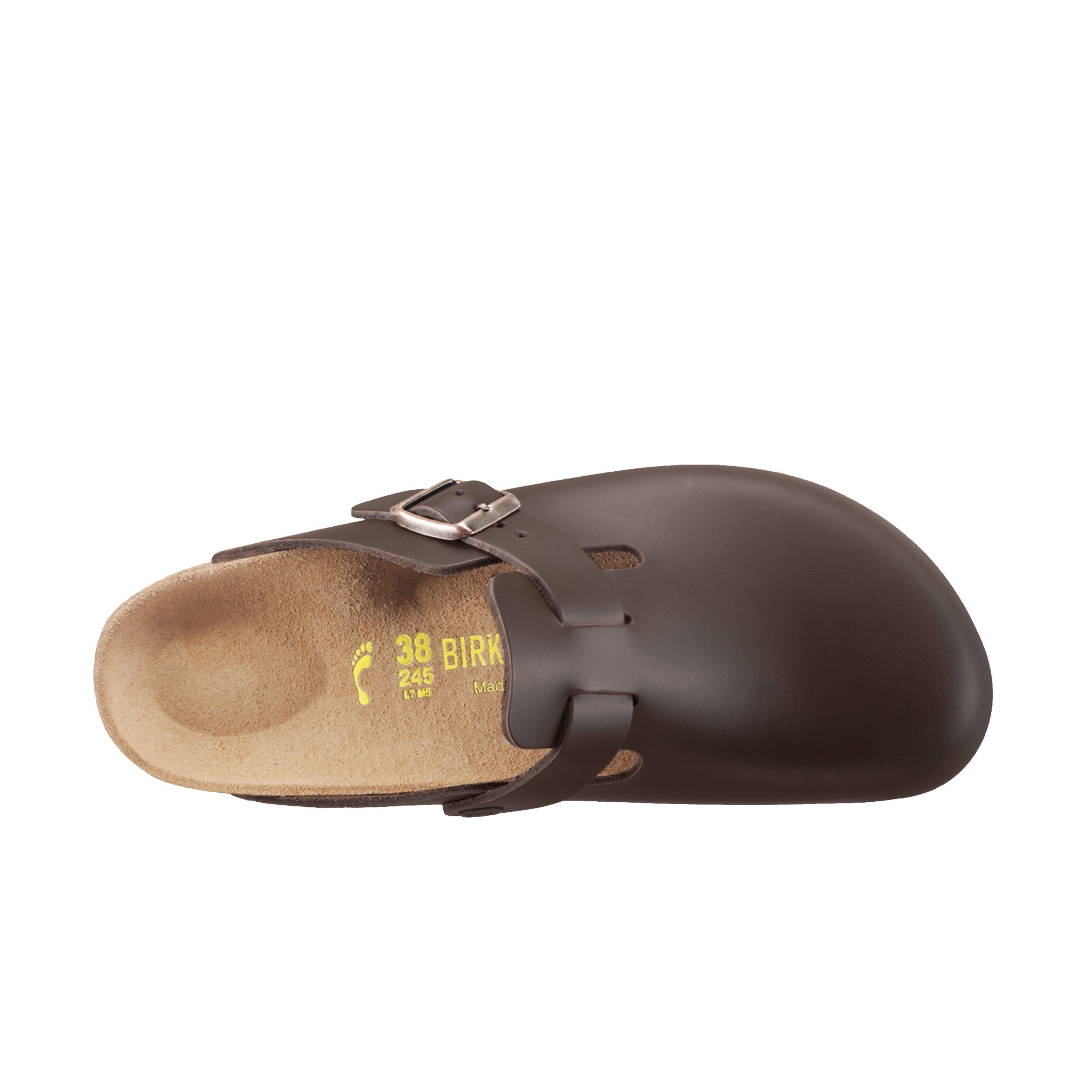 Birkenstock Boston Dark Brown Smooth Leather top view