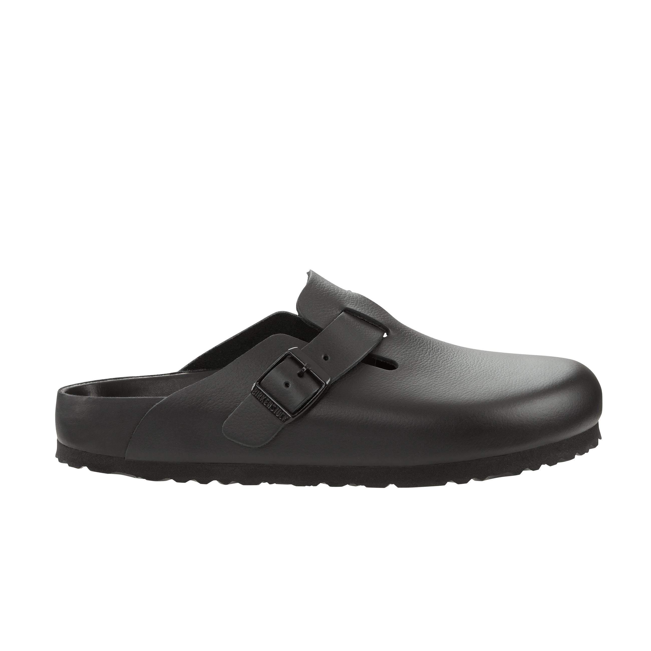 Birkenstock Boston Exquisite Smooth Leather Black side view