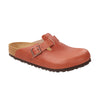 Birkenstock Boston Ginger Brown Embossed Horween Natural Leather