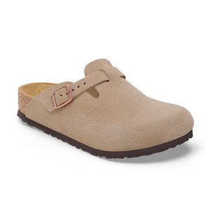 Birkenstock Boston Kids Taupe Suede Leather