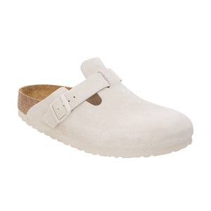 Birkenstock Boston SFB Suede Leather Antique White