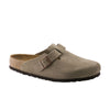 Birkenstock Boston Soft Footbed Taupe Suede Leather