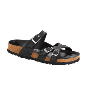 Birkenstock Franca Big Buckle Black Oiled Leather