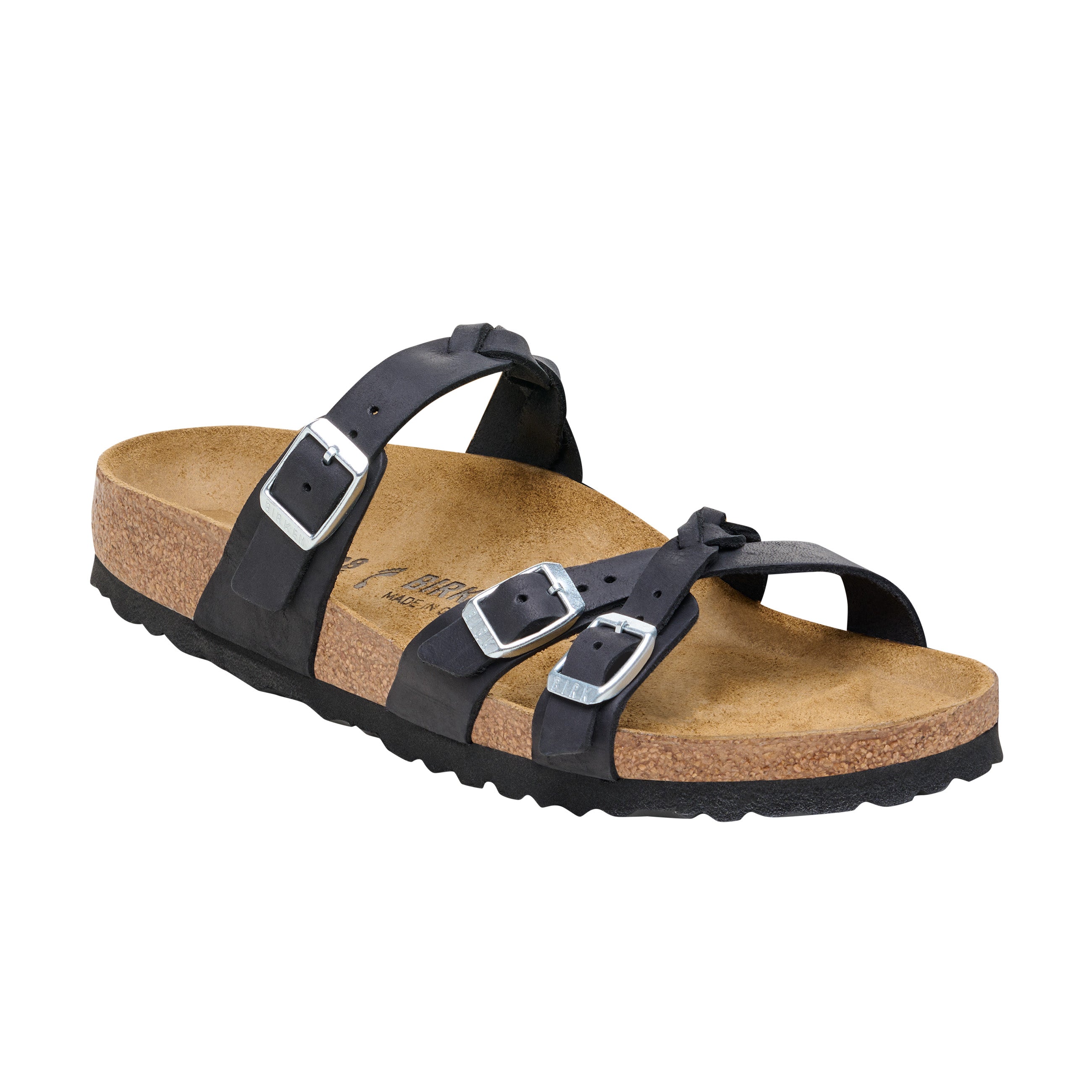 Birkenstock Franca Braided Black Oiled Leather