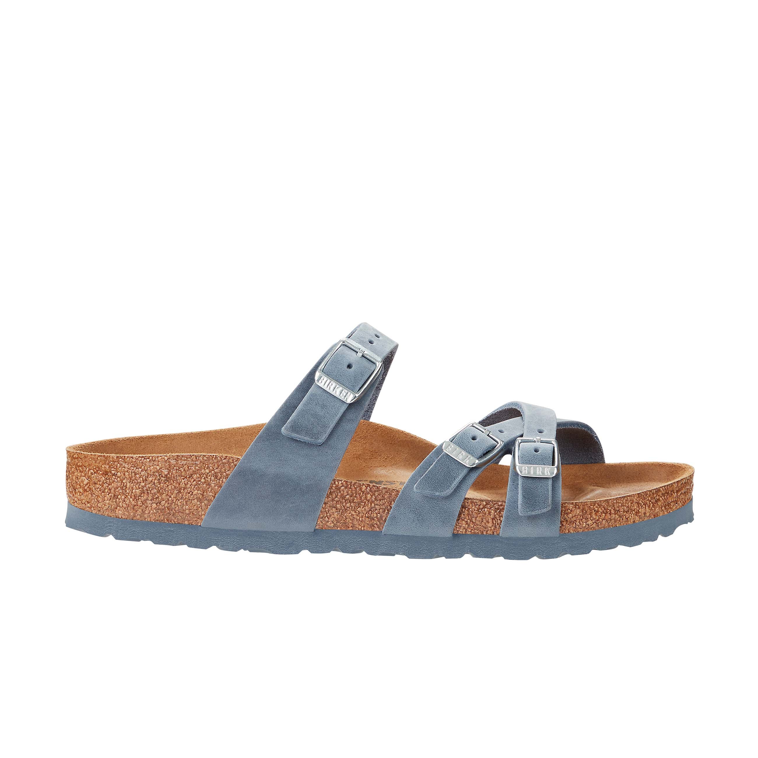 Birkenstock Franca Dusty Blue Oiled Leather side view