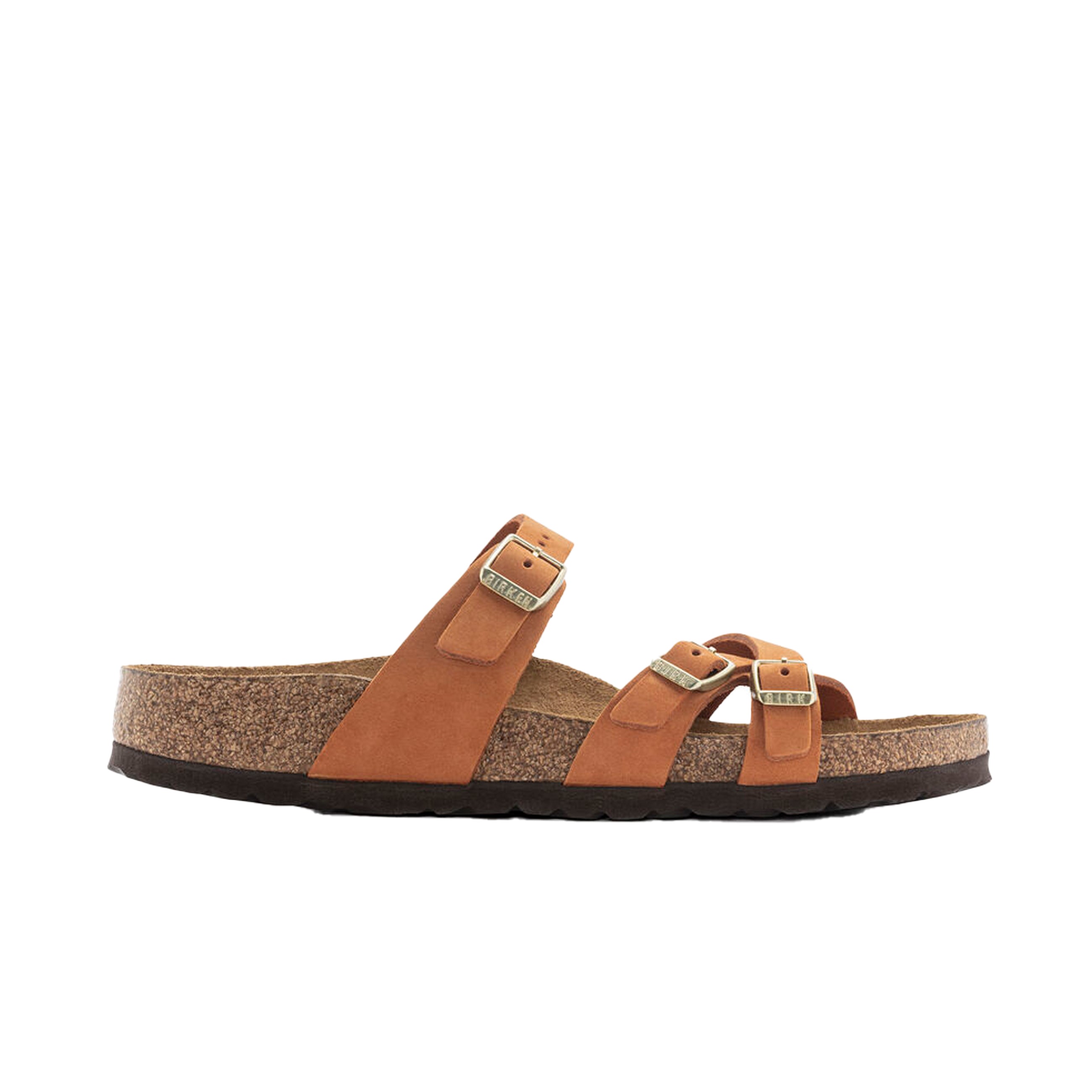 Birkenstock Franca Soft Footbed Pecan Nubuck Leather side view