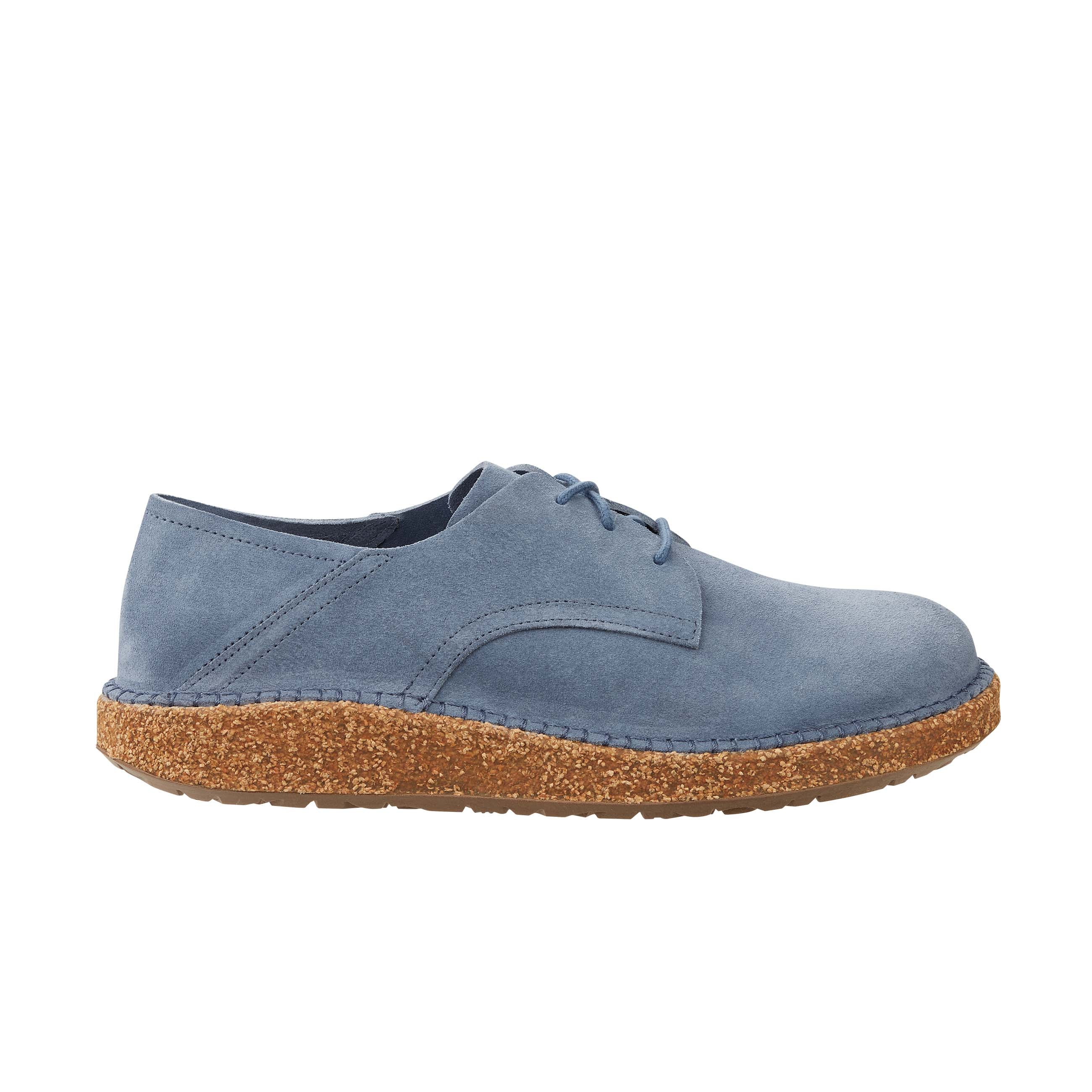 Birkenstock Gary Blue Suede Leather side view