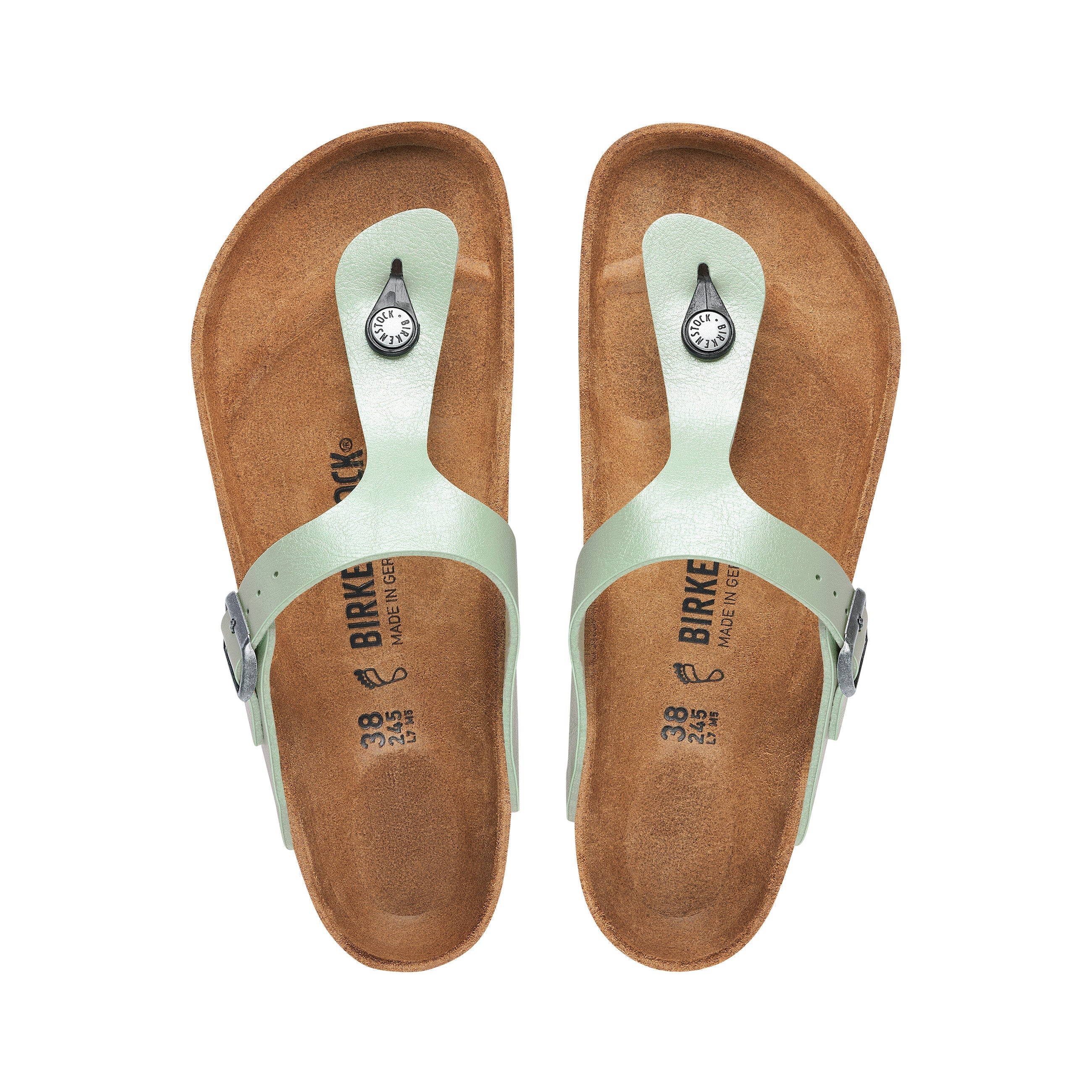 Birkenstock Gizeh Birko-Flor Graceful Matcha top view